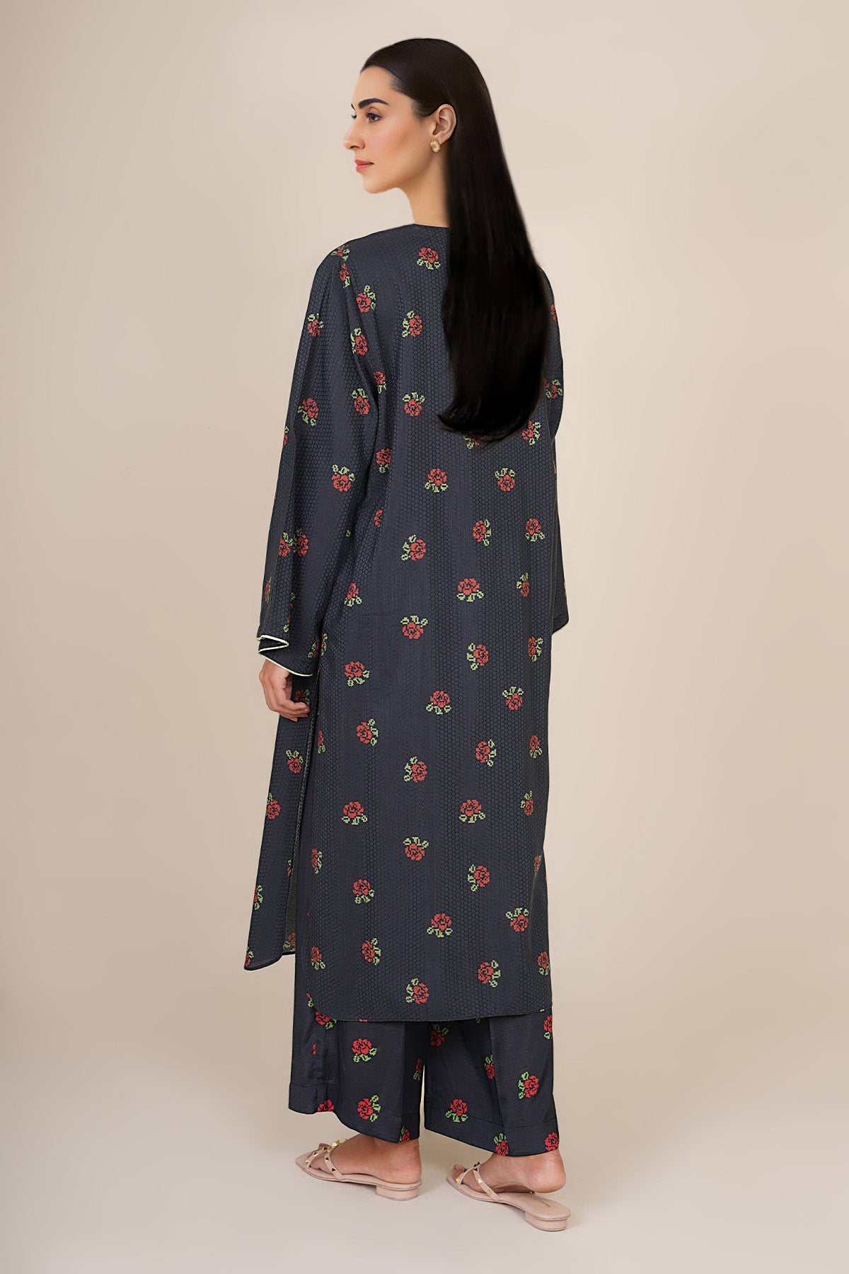 2 Piece - Printed & Embellished Khaddar Suit - KPW25-P3672