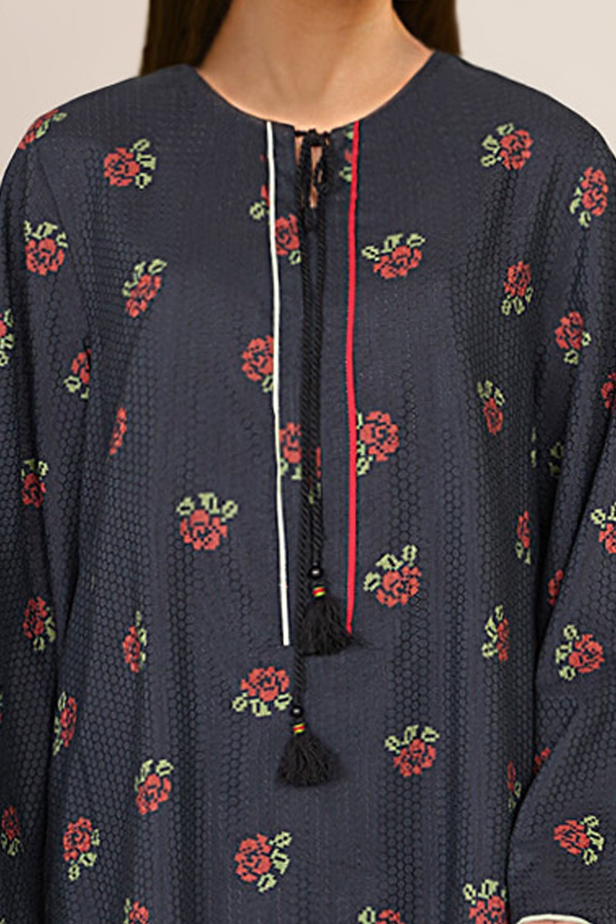 2 Piece - Printed & Embellished Khaddar Suit - KPW25-P3672