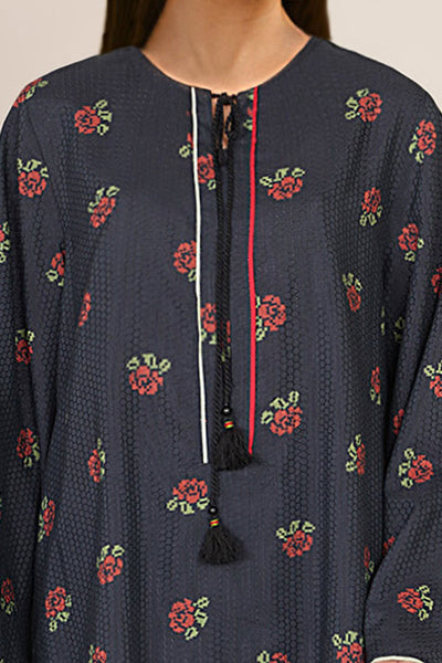 2 Piece - Printed & Embellished Khaddar Suit - KPW25-P3672 - Shop Now at Kayseria