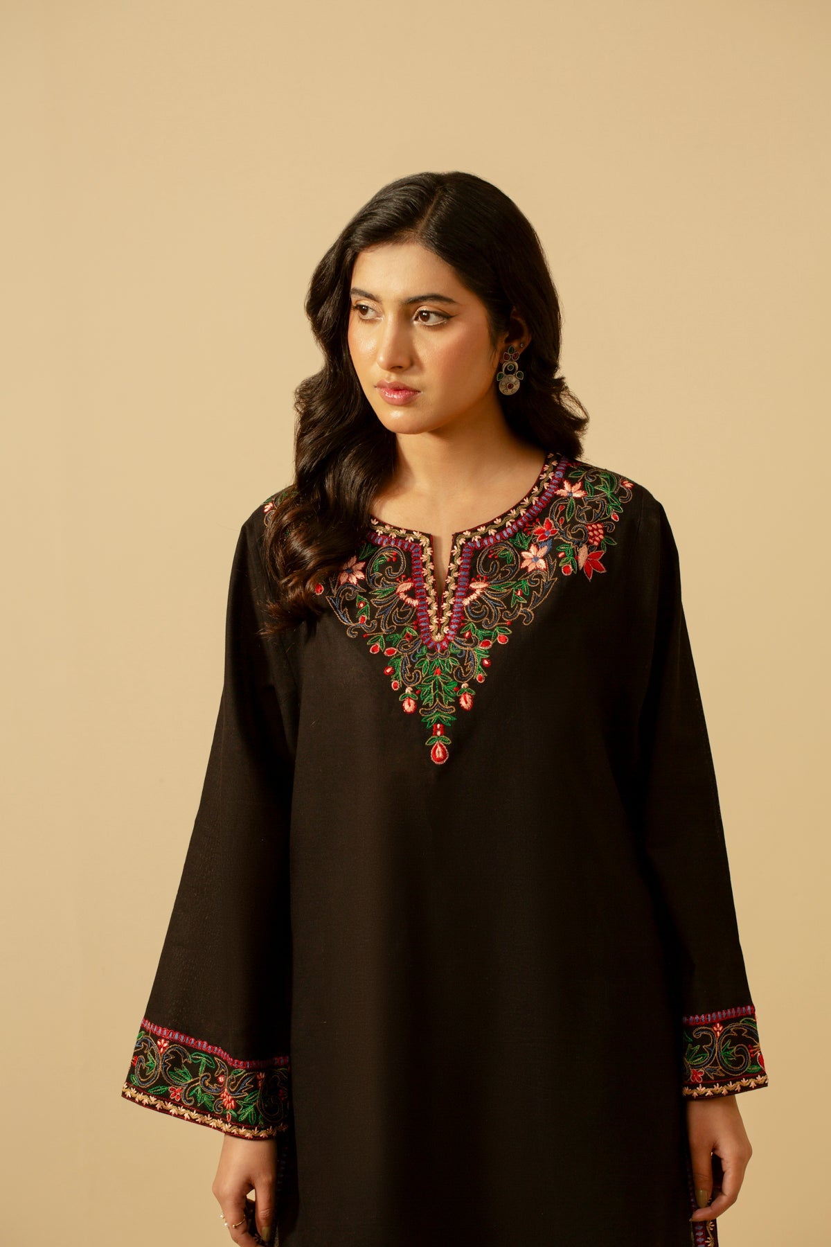 Embroidered Khaddar Shirt - KPW24-P2108-26 - Shop Now at Kayseria