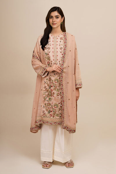 2 Piece - Embroidered Zari Slub Suit - KPW24-P3008-8 - Shop Now at Kayseria