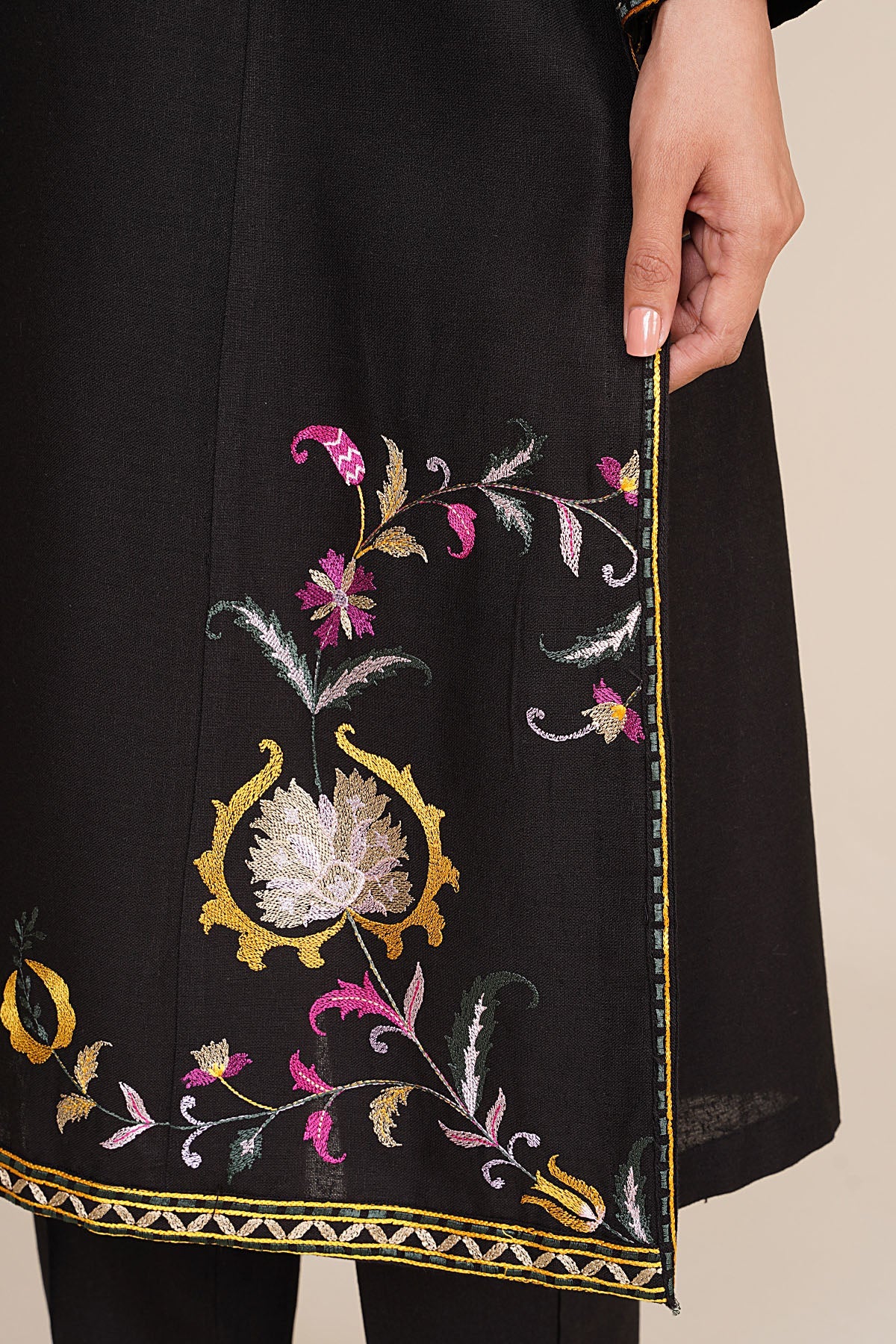 2 Piece - Embroidered Cotton Karandi Suit - KPW24-P3074-74