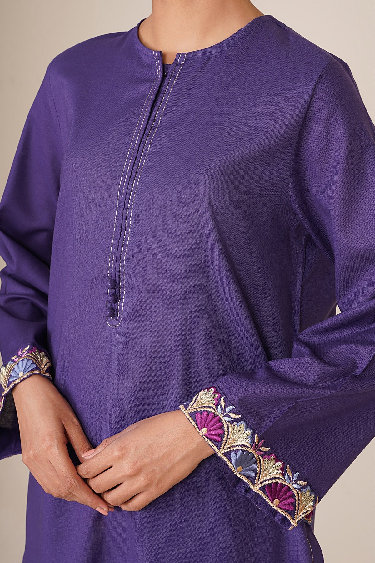 2 Piece - Embroidered Khaddar Suit - KPW24-P3141-141 - Shop Now at Kayseria