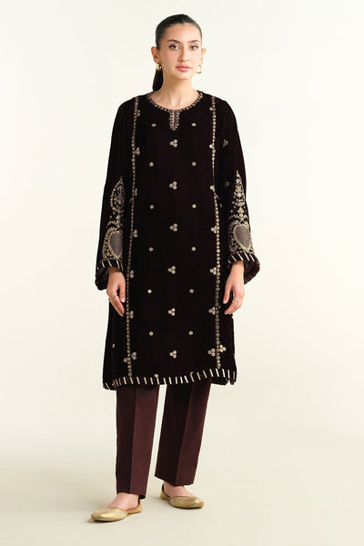 Embroidered Velvet Shirt - KPW24-P3146-146 - Shop Now at Kayseria