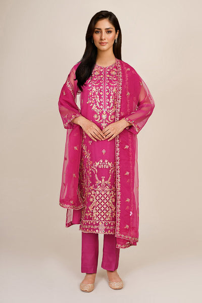 4 Piece - Embroidered Organza Suit - KPW24-P3159-159 - Shop Now at Kayseria