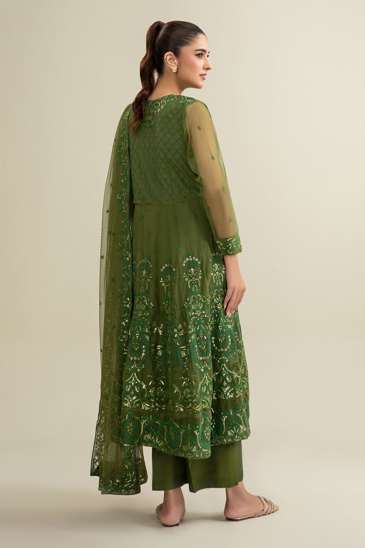 2 Piece - Embroidered Poly Net Suit - KPW24-P3160-160 - Shop Now at Kayseria