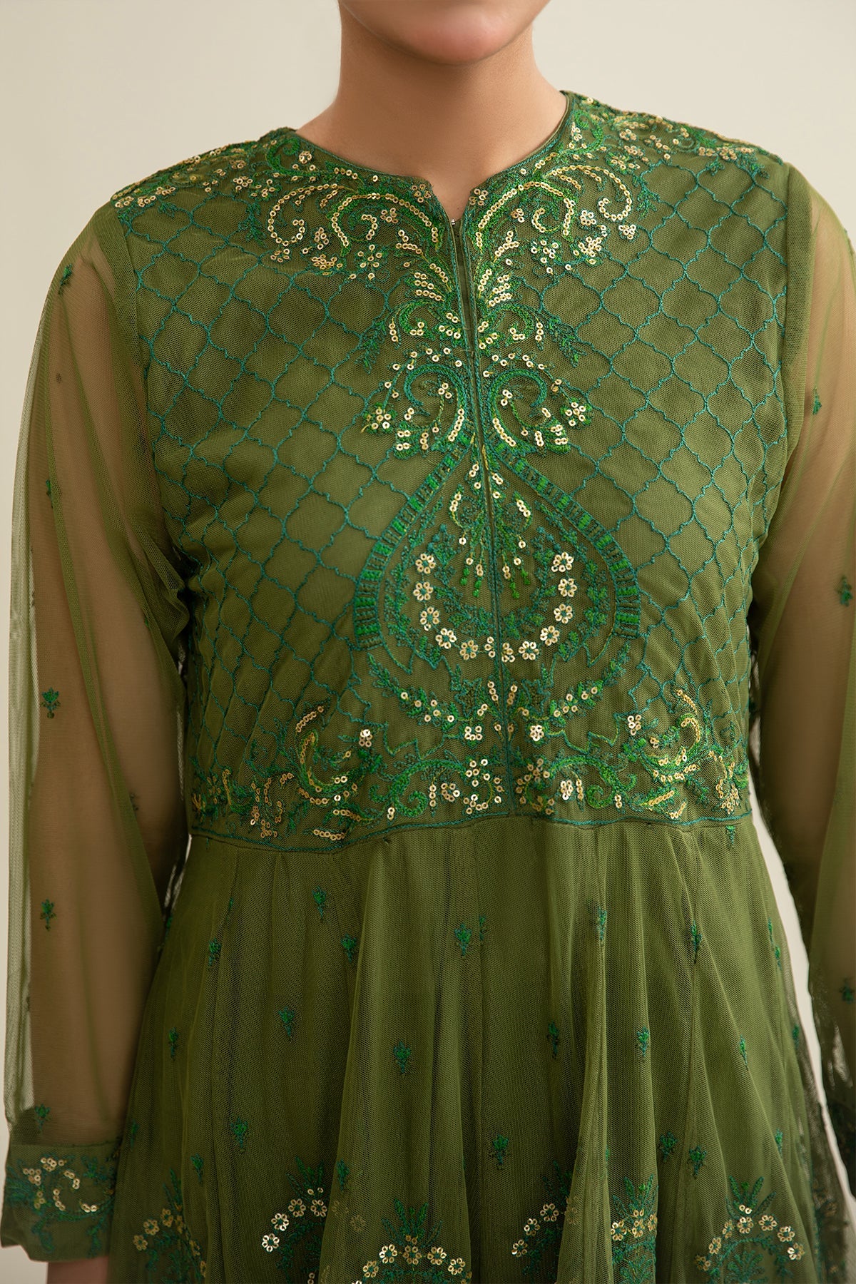 2 Piece - Embroidered Poly Net Suit - KPW24-P3160-160 - Shop Now at Kayseria