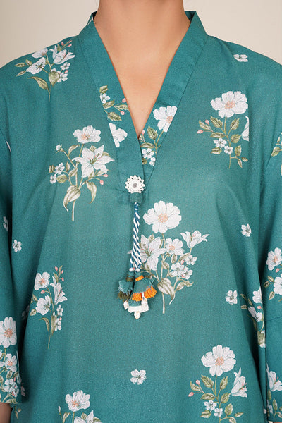 2 Piece - Printed & Embellished Cotton Karandi Suit - KPW25-P3677 - Shop Now at Kayseria