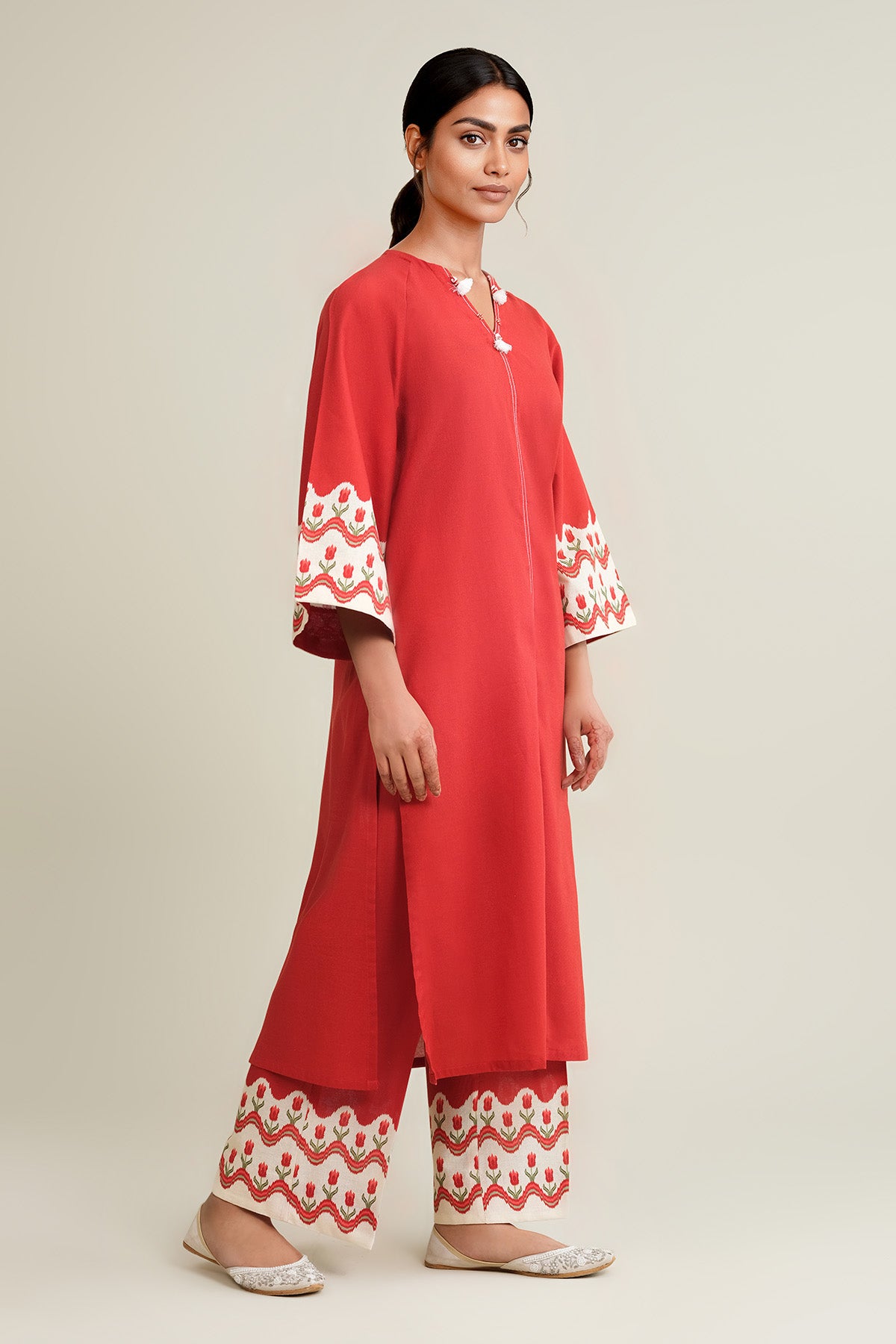 2 Piece - Printed & Embellished Khaddar Suit - KPW25-P3704