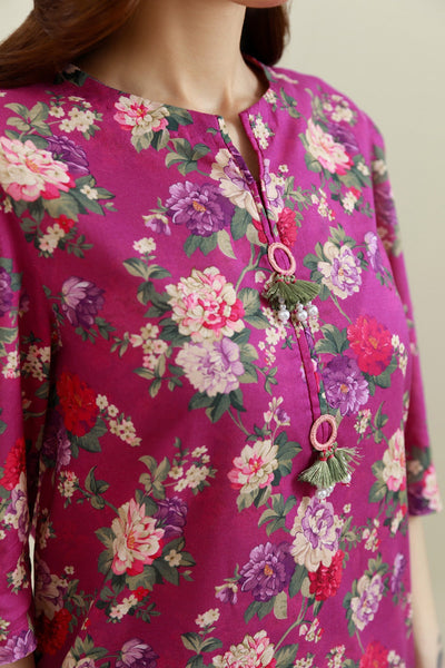 2 Piece - Printed & Embellished Khaddar Suit - KPW25-P3748 - Shop Now at Kayseria