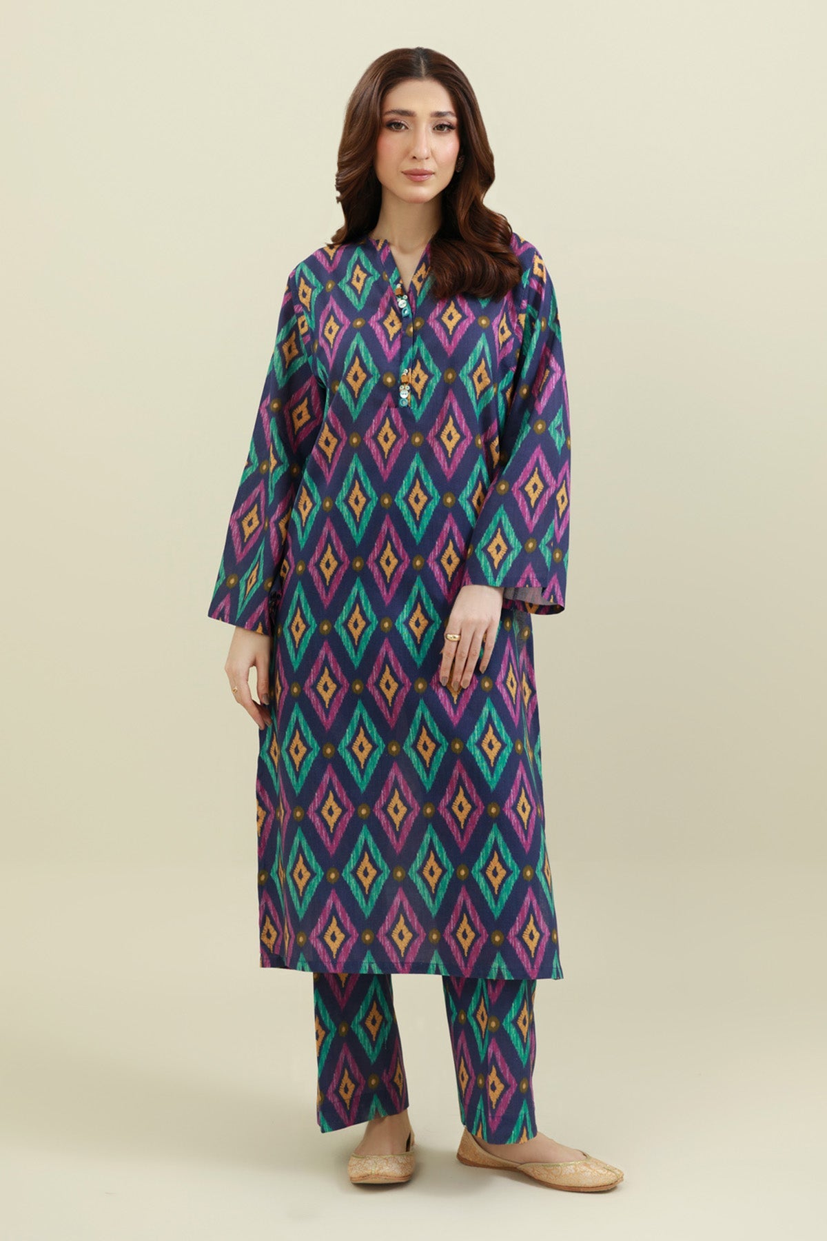 2 Piece - Printed Khaddar Suit - KPW25-P3751 - Shop Now at Kayseria