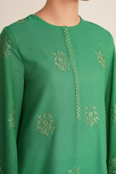 2 Piece - Embroidered Cotton Karandi Suit - KPW25-P3758 - Shop Now at Kayseria