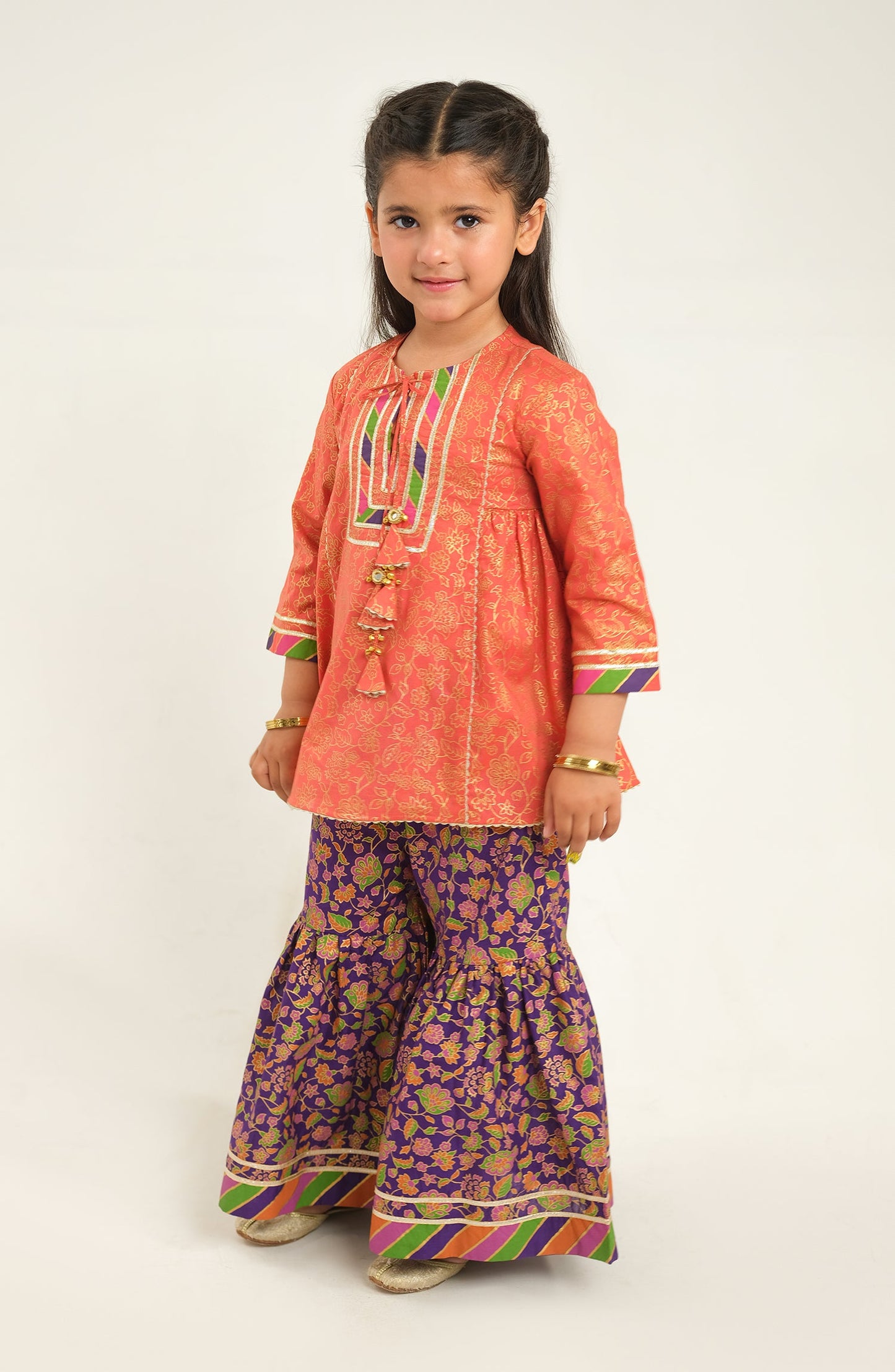 Girls Purple Sapphire 2 Piece Suit