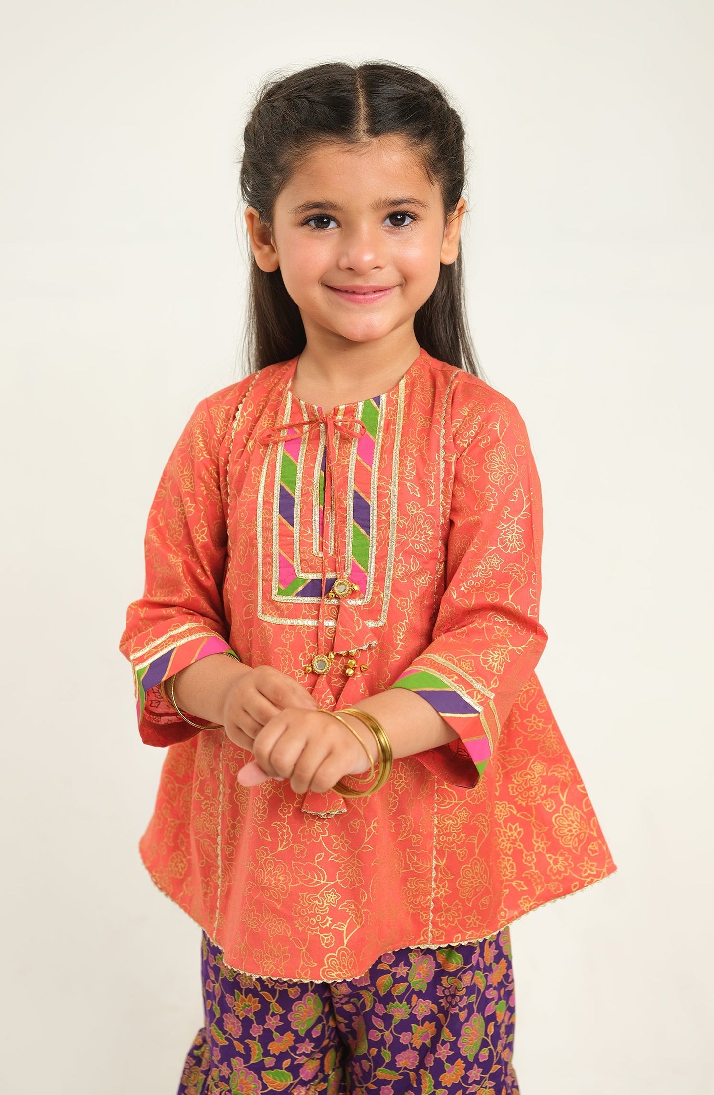 Girls Purple Sapphire 2 Piece Suit