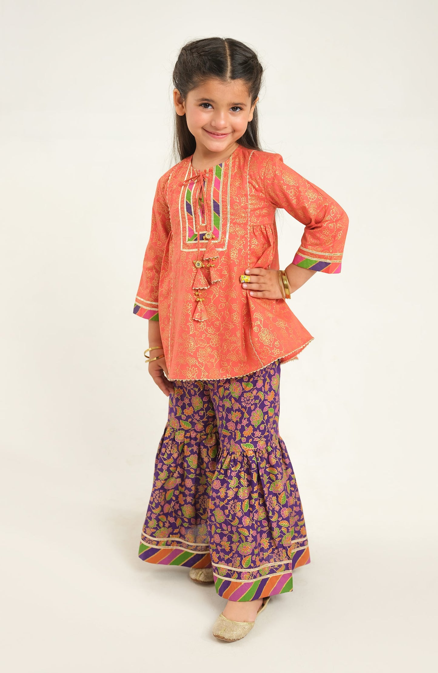 Girls Purple Sapphire 2 Piece Suit