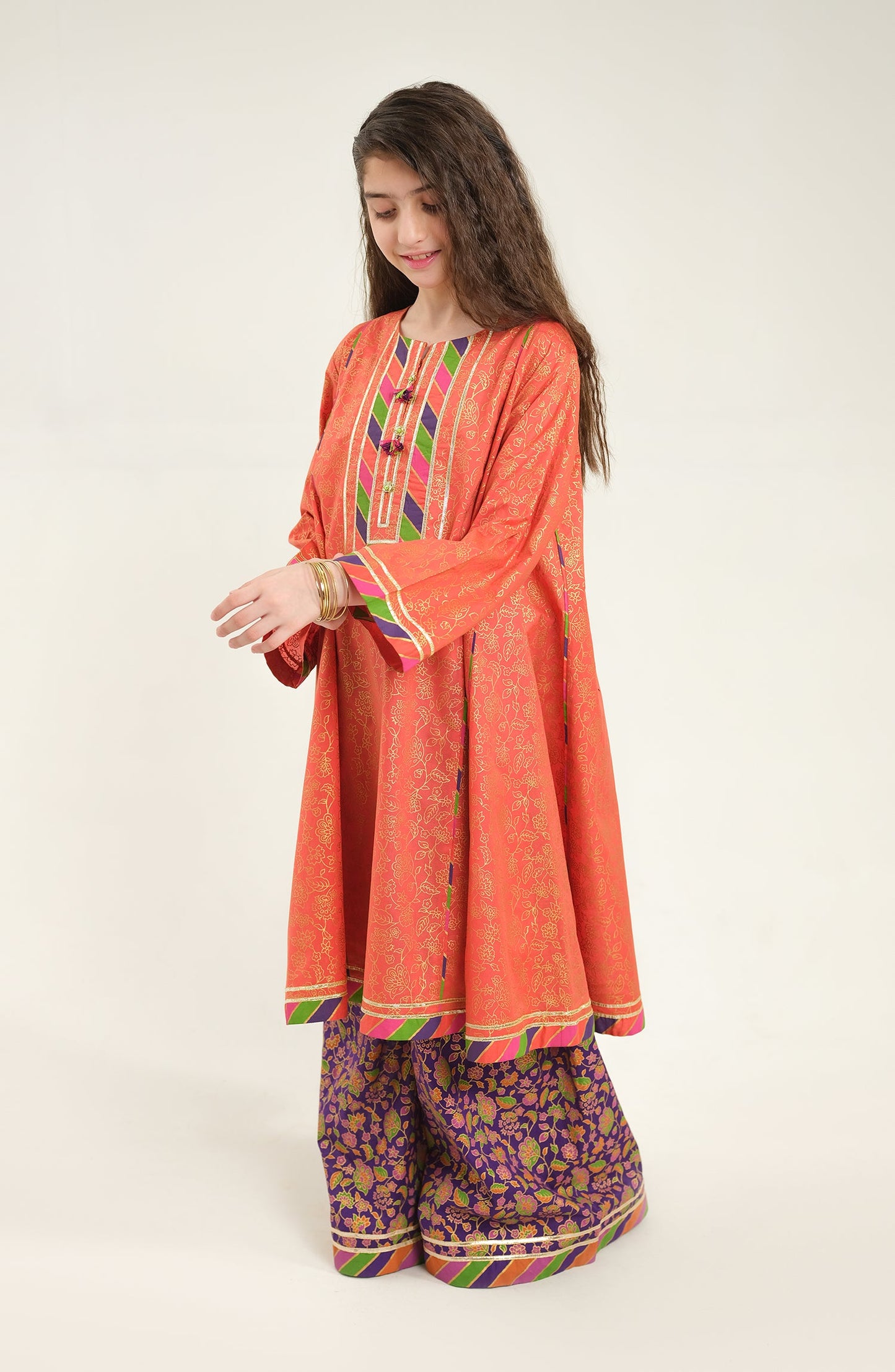Girl Purple Sapphire 2 Piece Suit