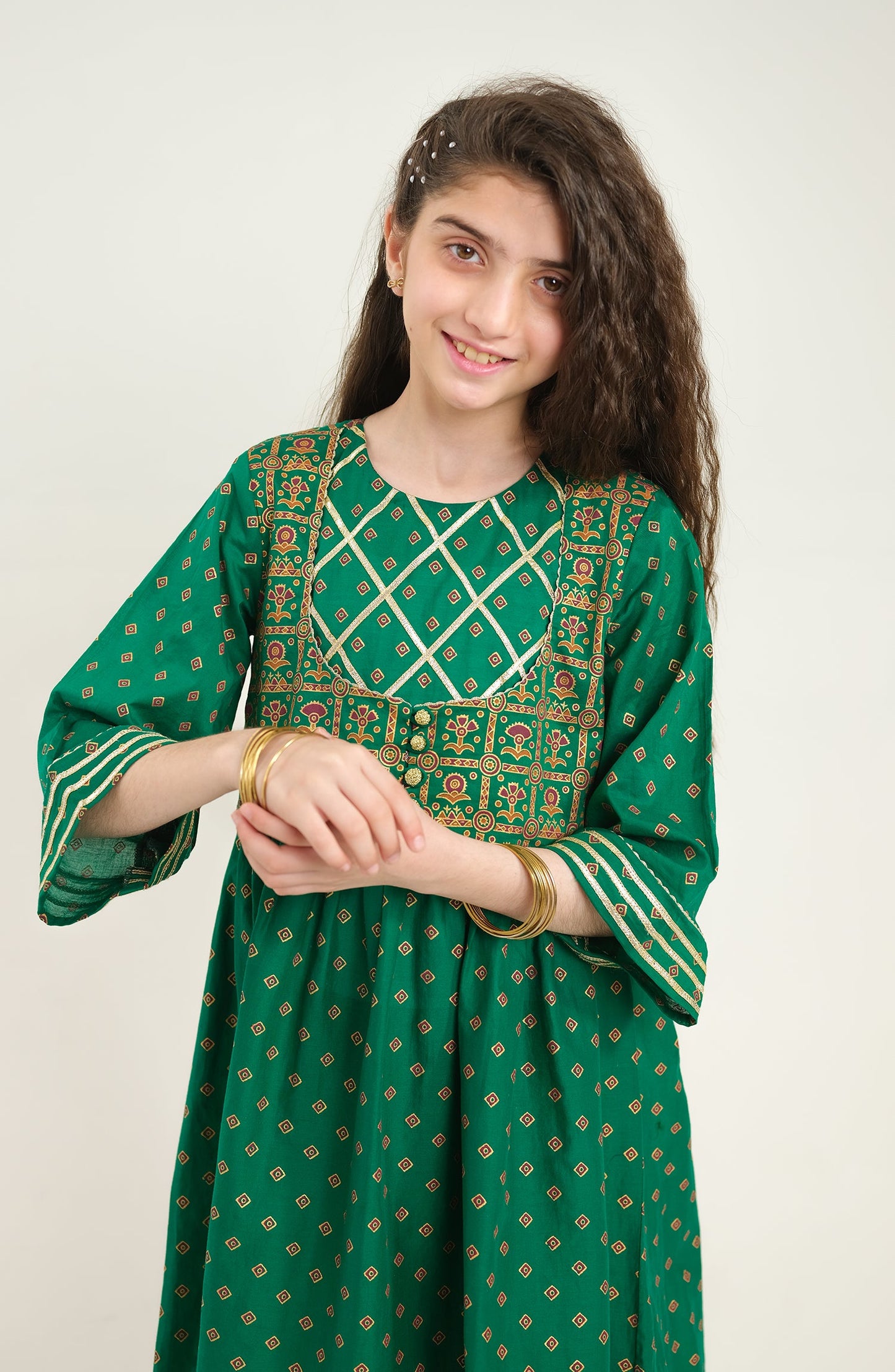 Girl Green Sapphire 2 Piece Suit