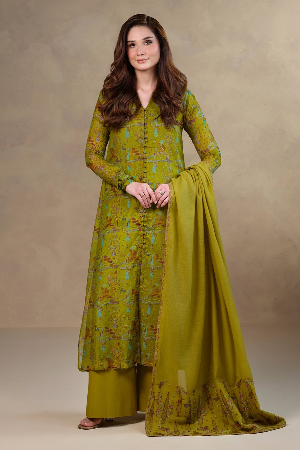 4 Piece - Printed Kara Cotton Suit - MC1602 - Shop Now at Kayseria