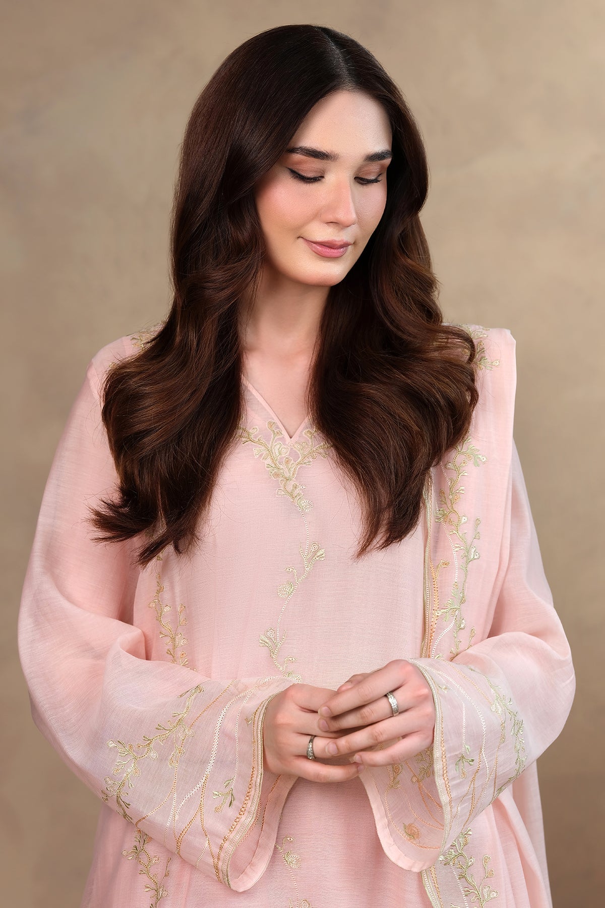 4 Piece - Embroidered Kara Cotton Suit - MC1801-2 - Shop Now at Kayseria