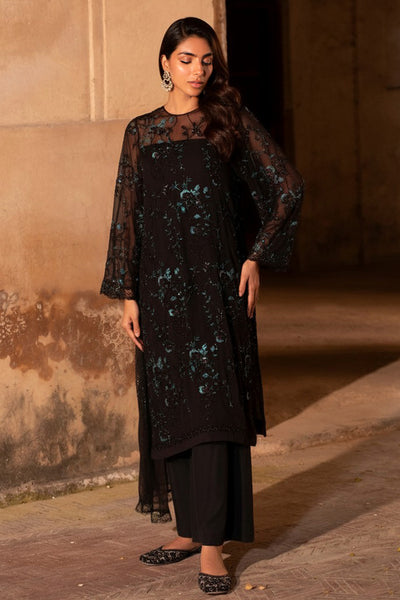 4 Piece - Embroidered Pure Chiffon Suit - MC2028