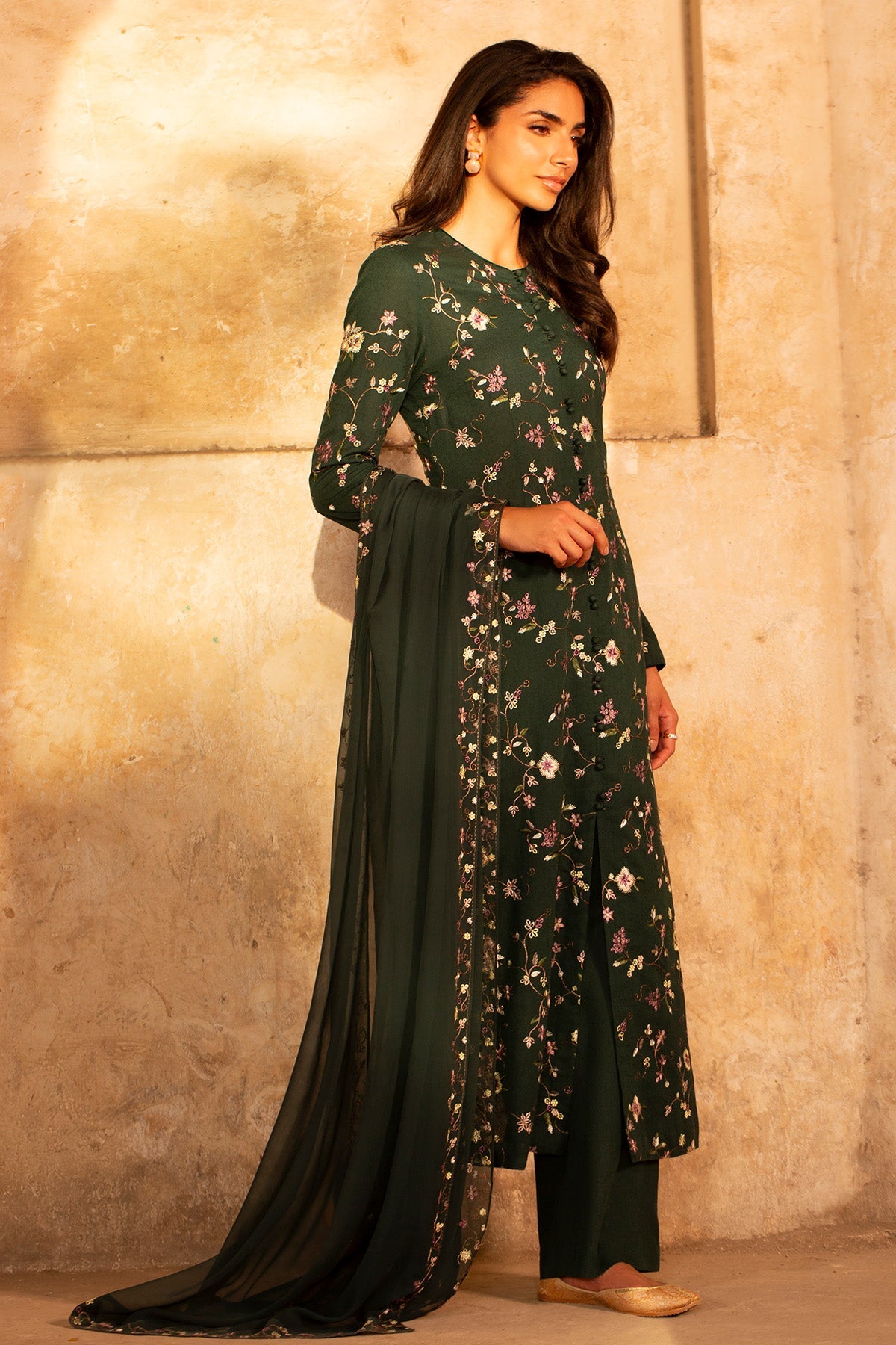 3 Piece - Embroidered Karandi Suit - MC2031 - Shop Now at Kayseria