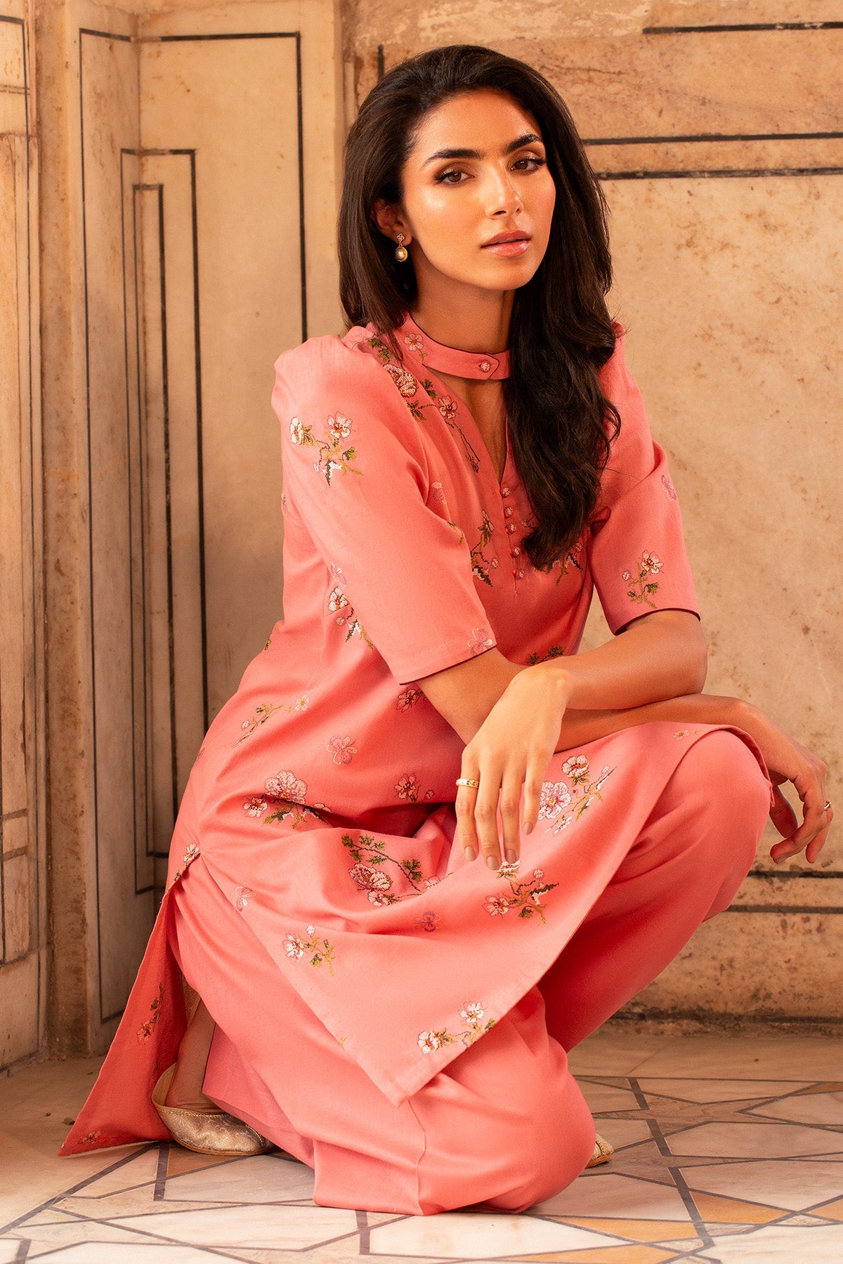2 Piece - Embroidered Khaddar Suit - MC2104 - Shop Now at Kayseria