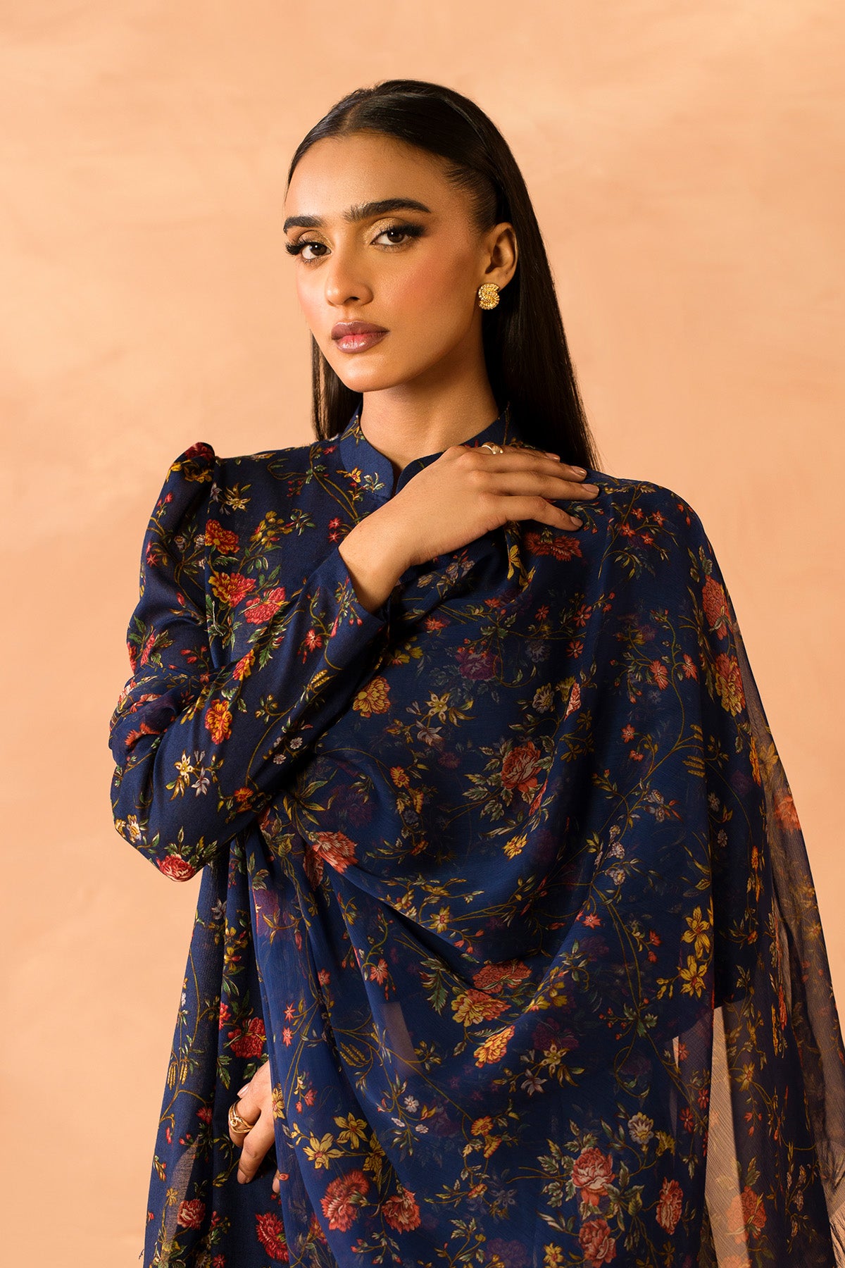 3 Piece - Printed & Khaddar Suit - MC2116
