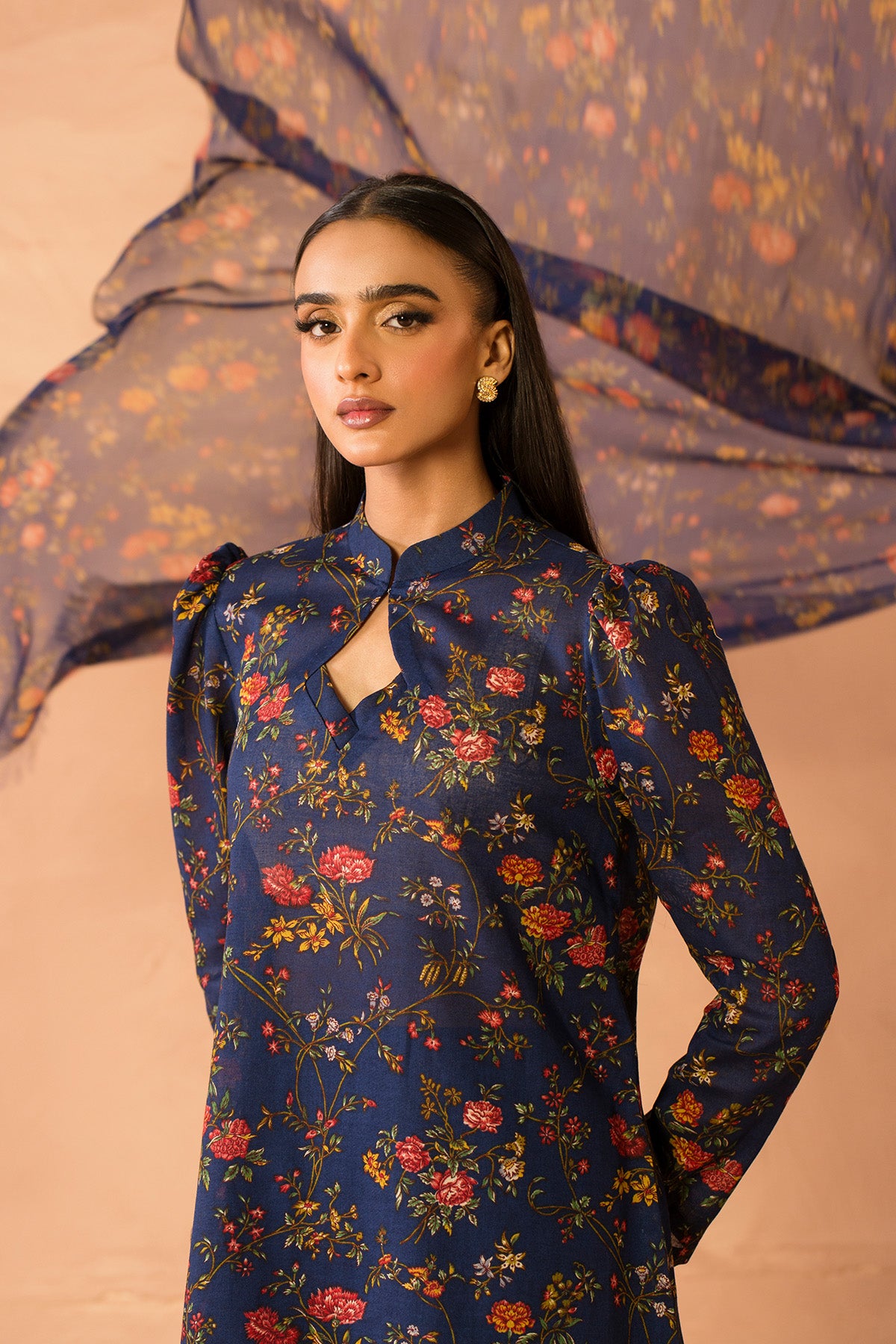 3 Piece - Printed & Khaddar Suit - MC2116