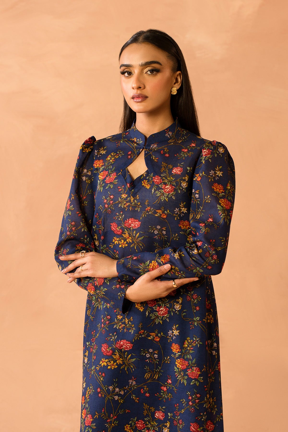 3 Piece - Printed & Khaddar Suit - MC2116