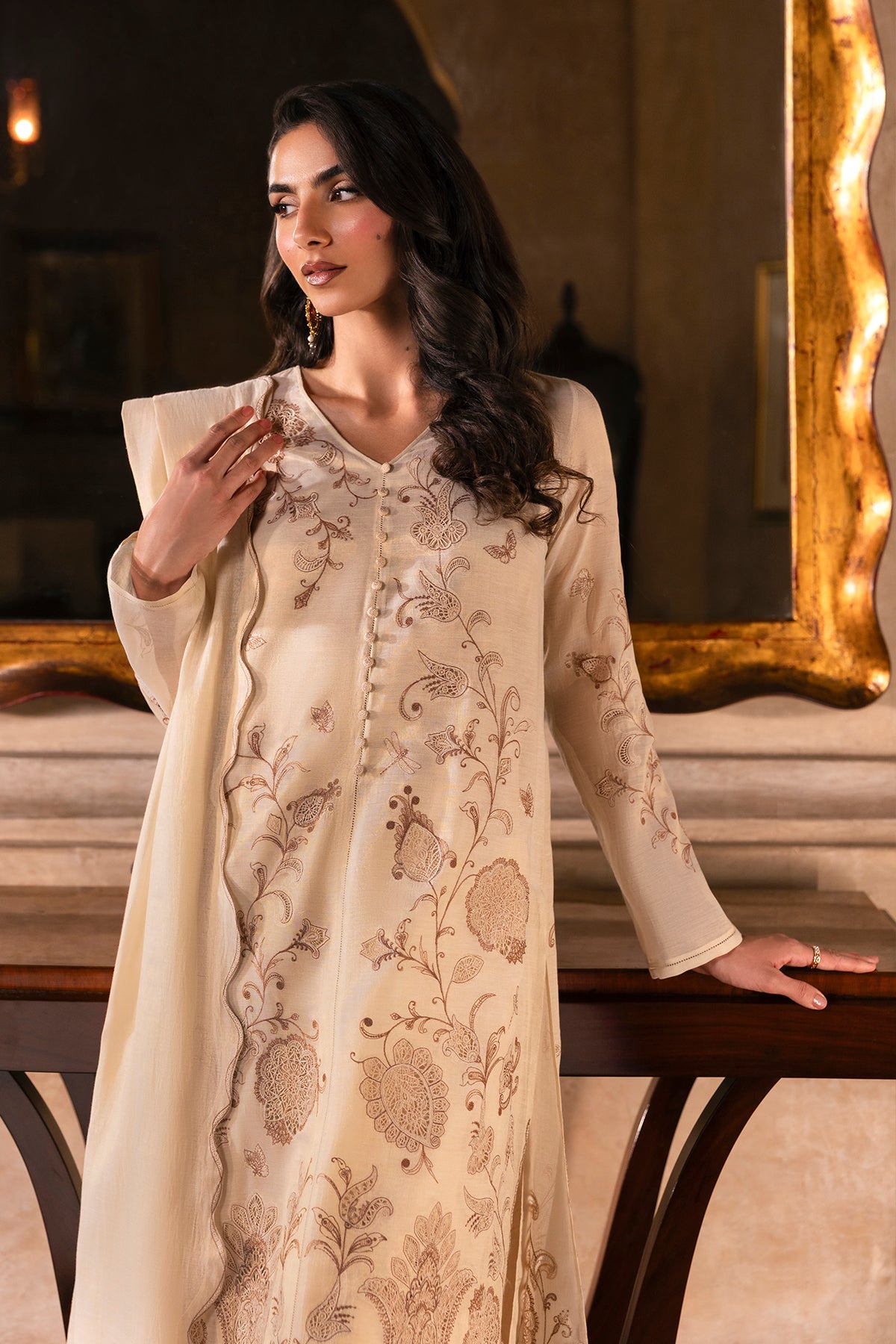 4 Piece - Dyed & Embroidered Masuri Suit - MCP1603 - Shop Now at Kayseria