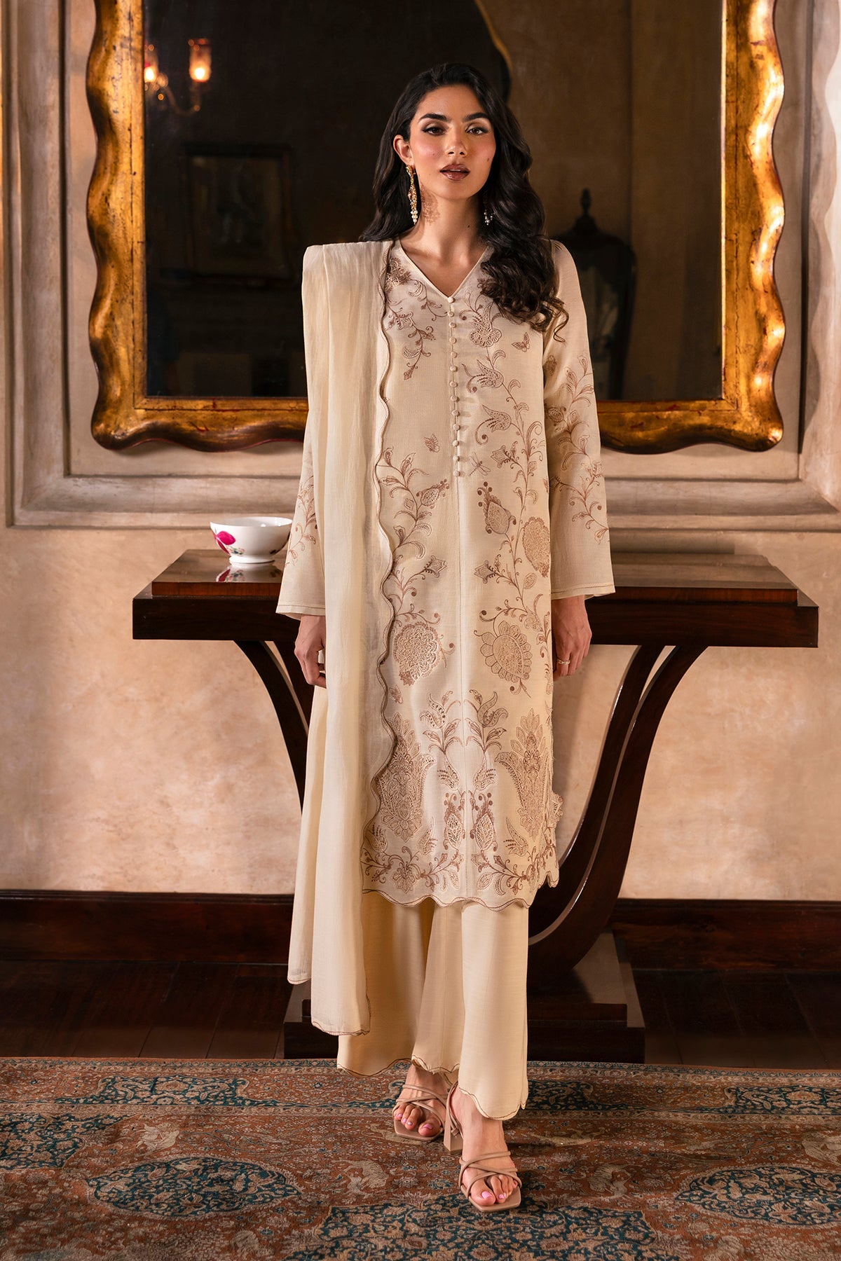4 Piece - Dyed & Embroidered Masuri Suit - MCP1603 - Shop Now at Kayseria