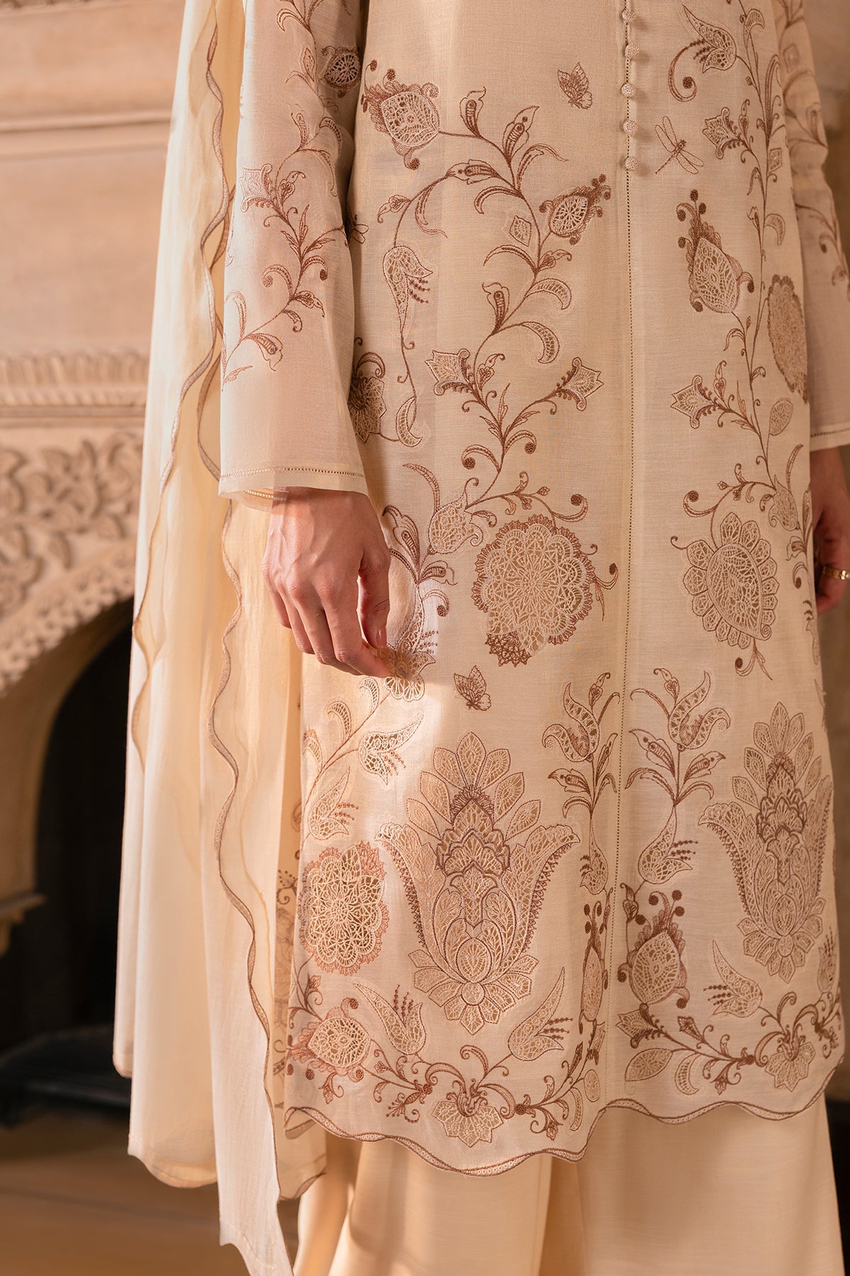 4 Piece - Dyed & Embroidered Masuri Suit - MCP1603 - Shop Now at Kayseria