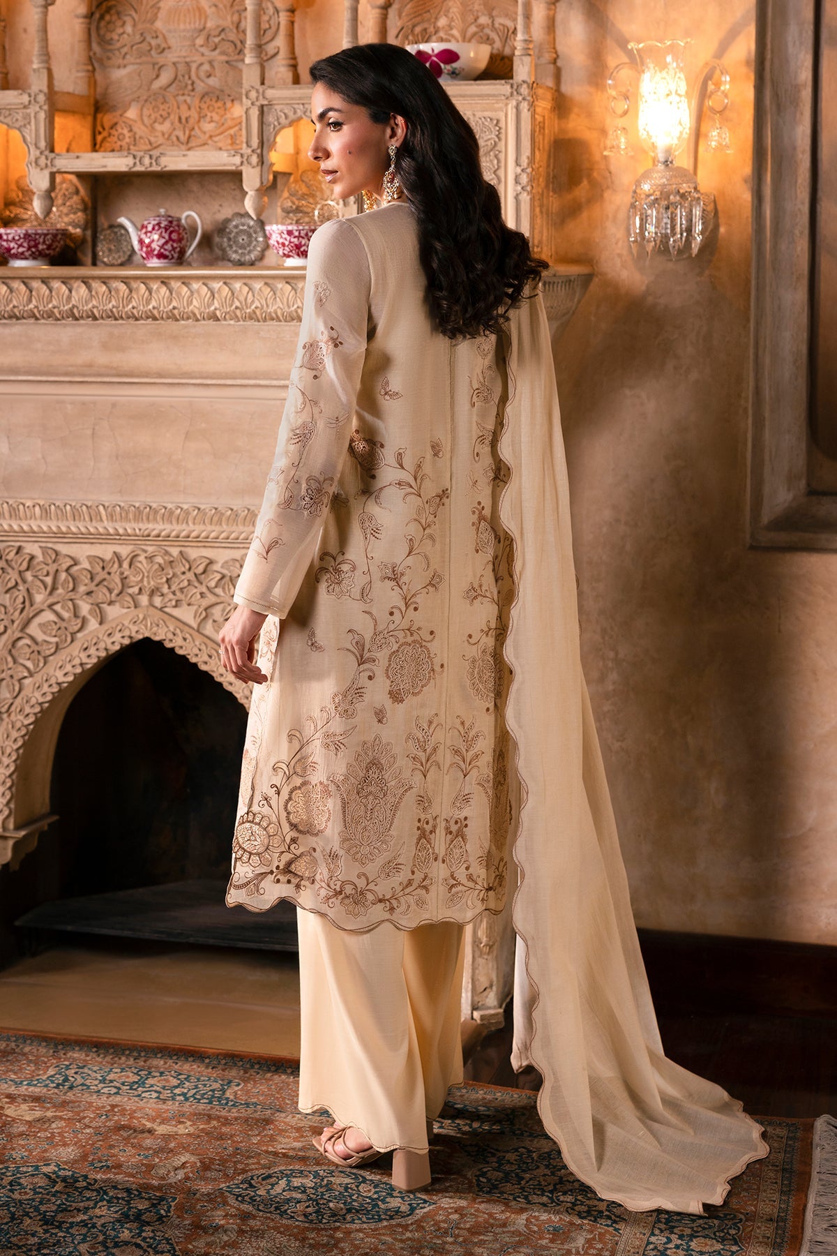 4 Piece - Dyed & Embroidered Masuri Suit - MCP1603 - Shop Now at Kayseria