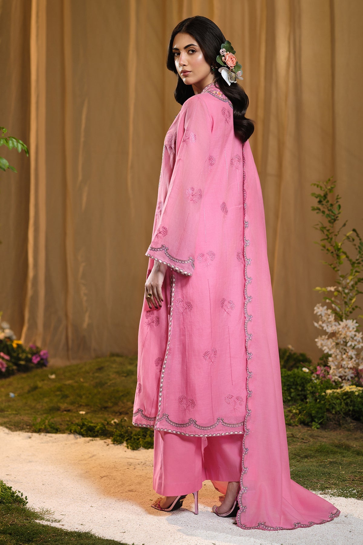 4 Piece - Embroidered Kara Cotton Suit - MCP1702-2 - Shop Now at Kayseria