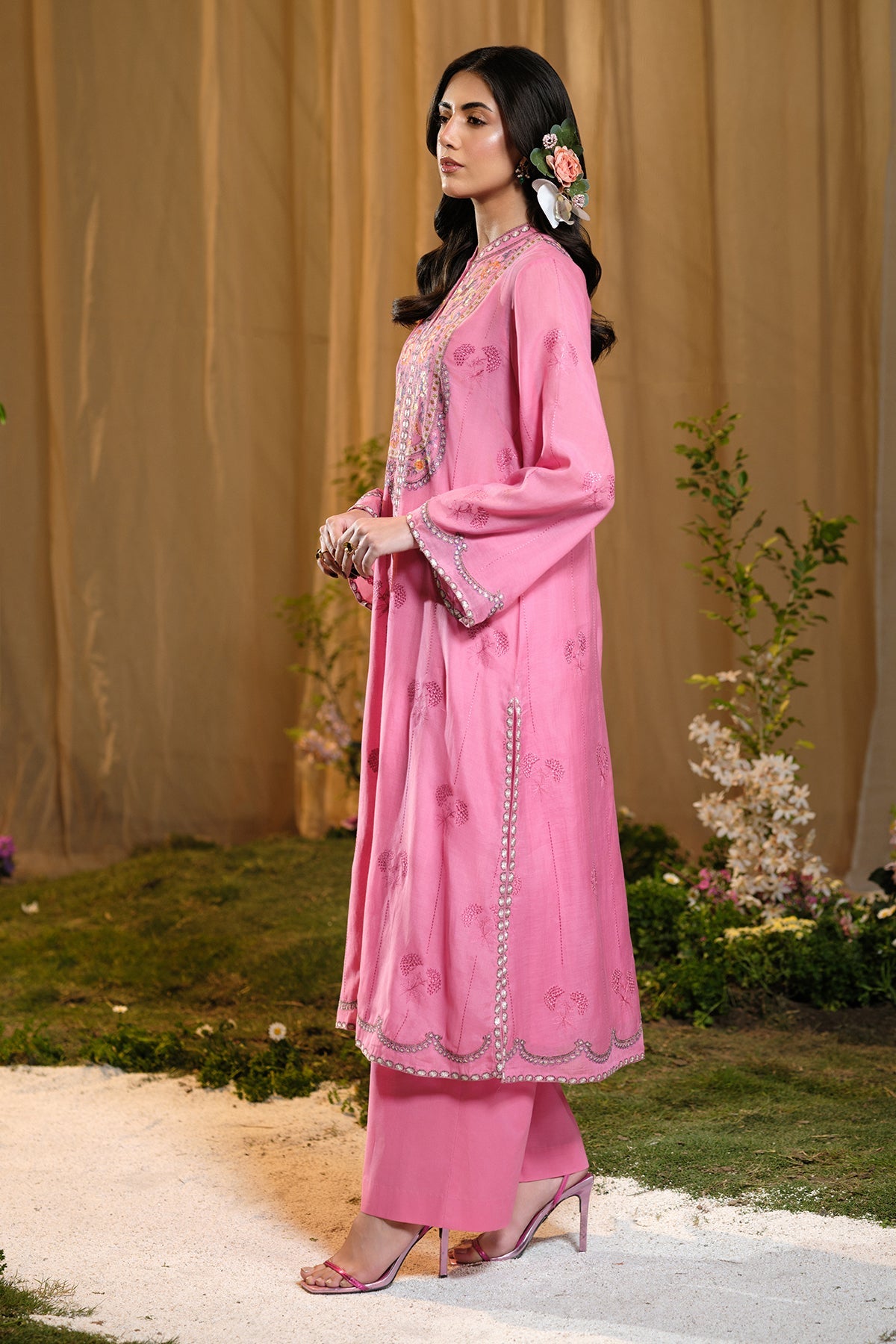 4 Piece - Embroidered Kara Cotton Suit - MCP1702-2 - Shop Now at Kayseria