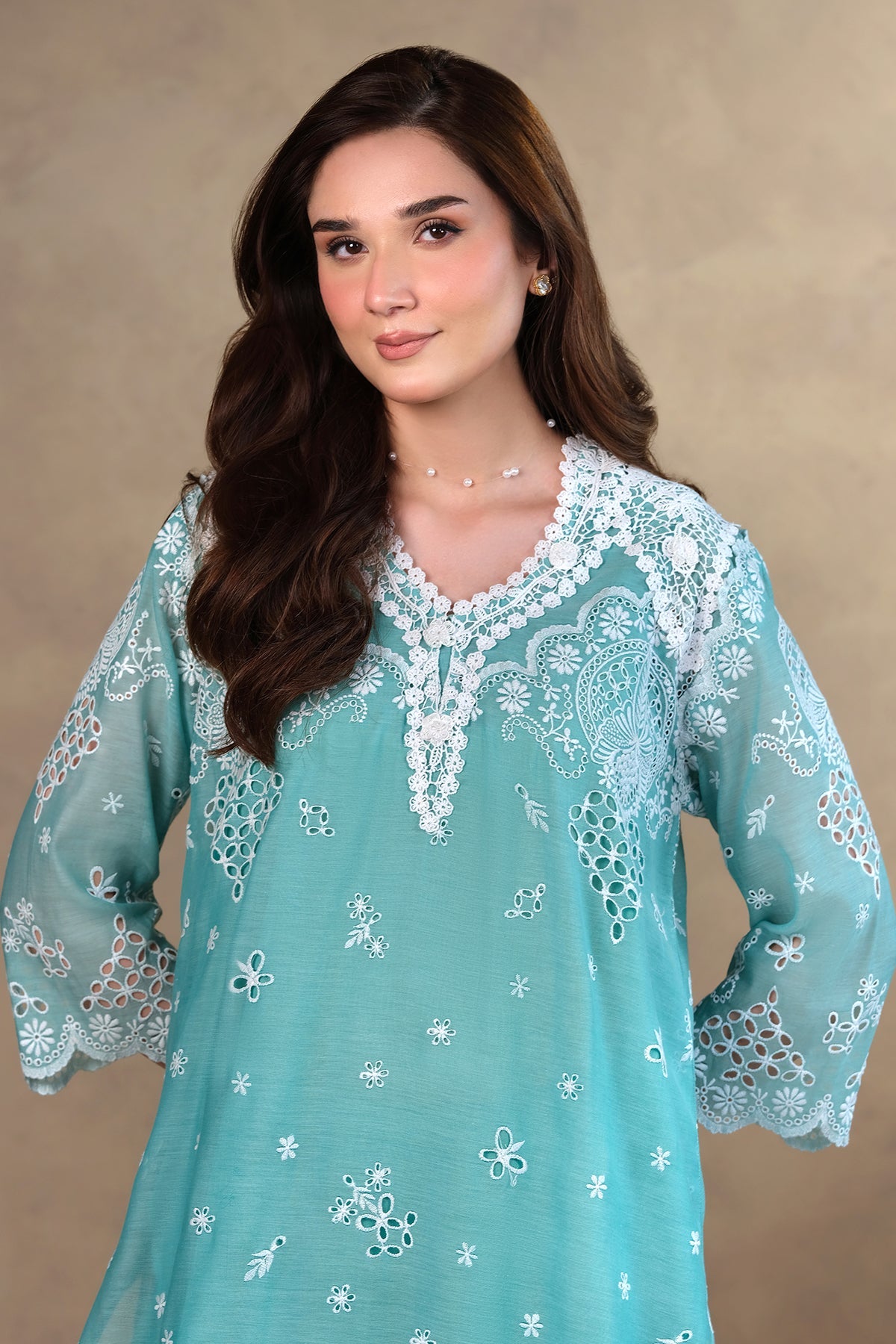 3 Piece - Embroidered Kara Cotton Suit - MCP1711-2 - Shop Now at Kayseria