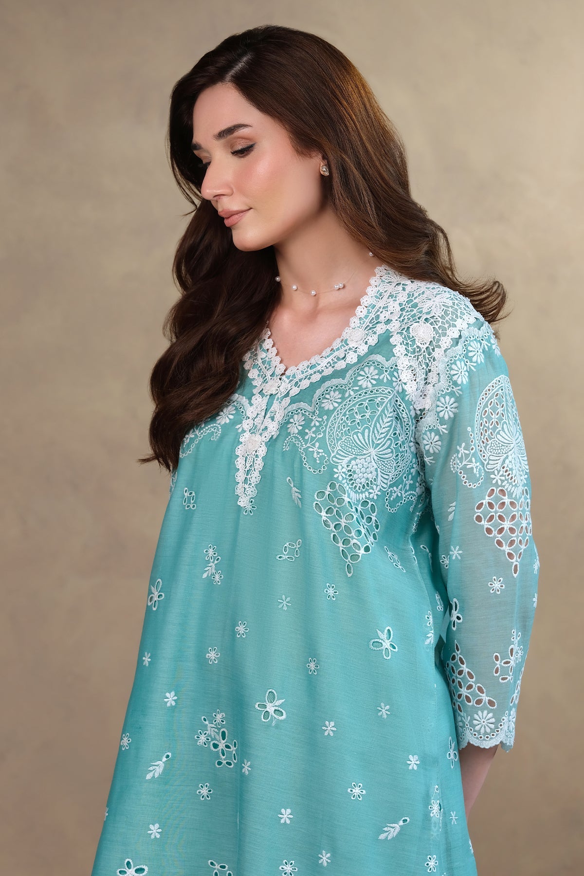 3 Piece - Embroidered Kara Cotton Suit - MCP1711-2 - Shop Now at Kayseria