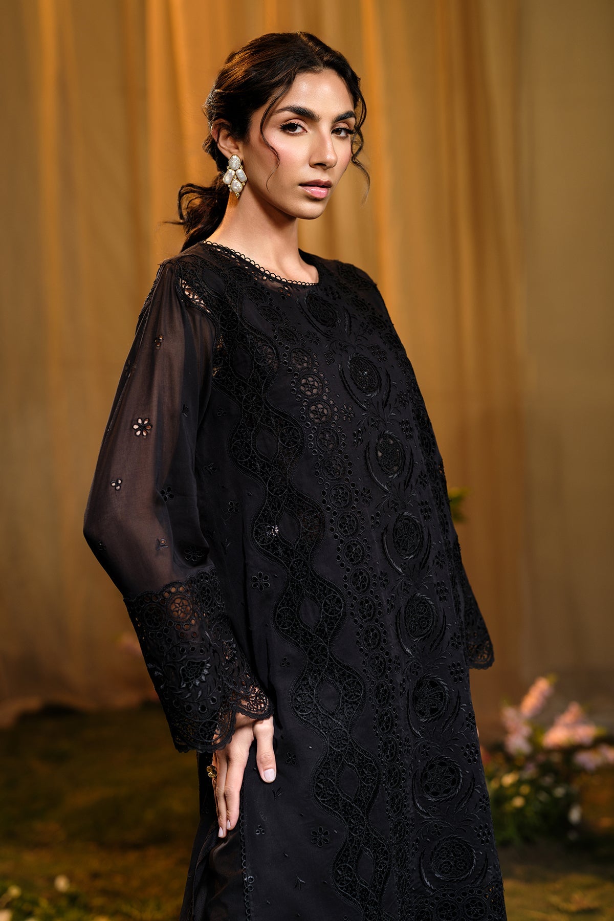 3 Piece - Embroidered Pure Voile Suit - MCP1723-1 - Shop Now at Kayseria