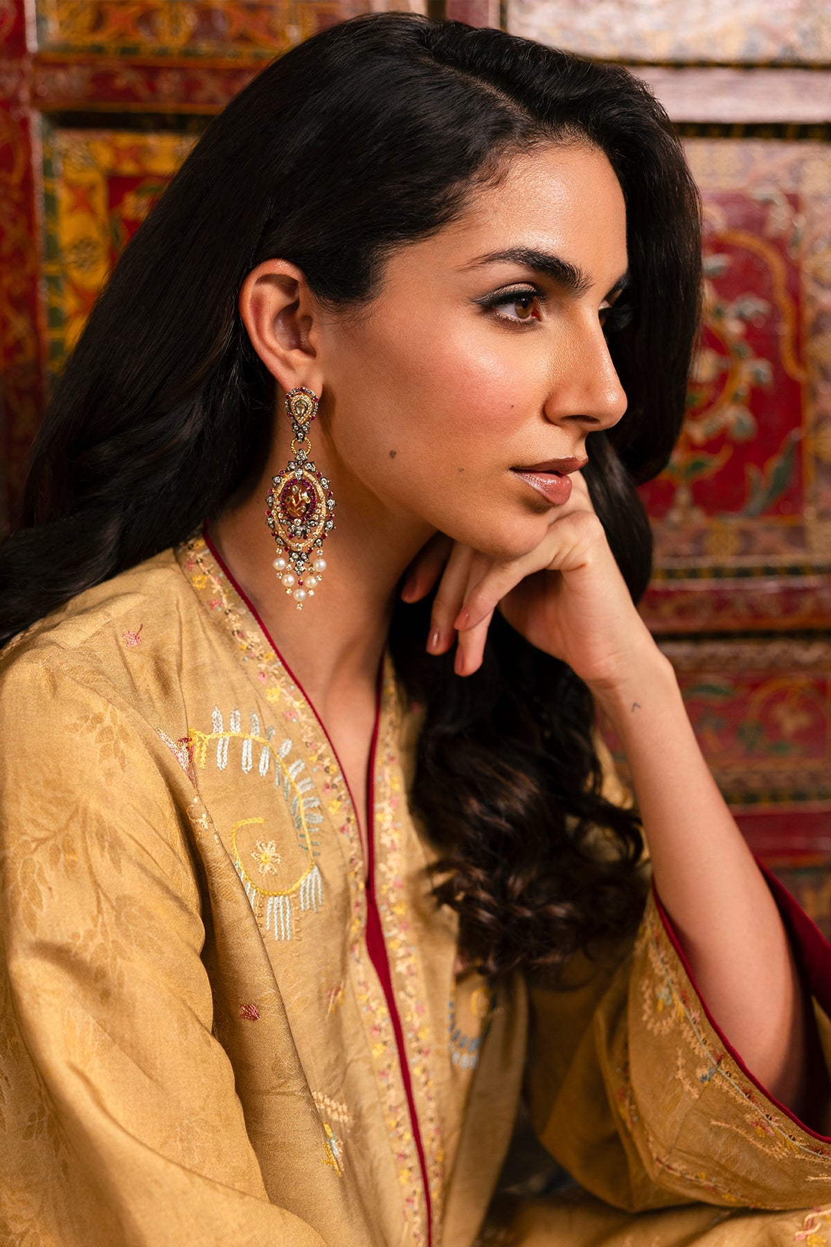 2 Piece - Printed & Embroidered Pure Silk Suit - MCP2010 - Shop Now at Kayseria