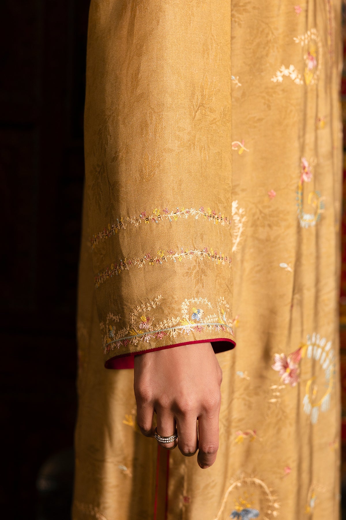 2 Piece - Printed & Embroidered Pure Silk Suit - MCP2010 - Shop Now at Kayseria