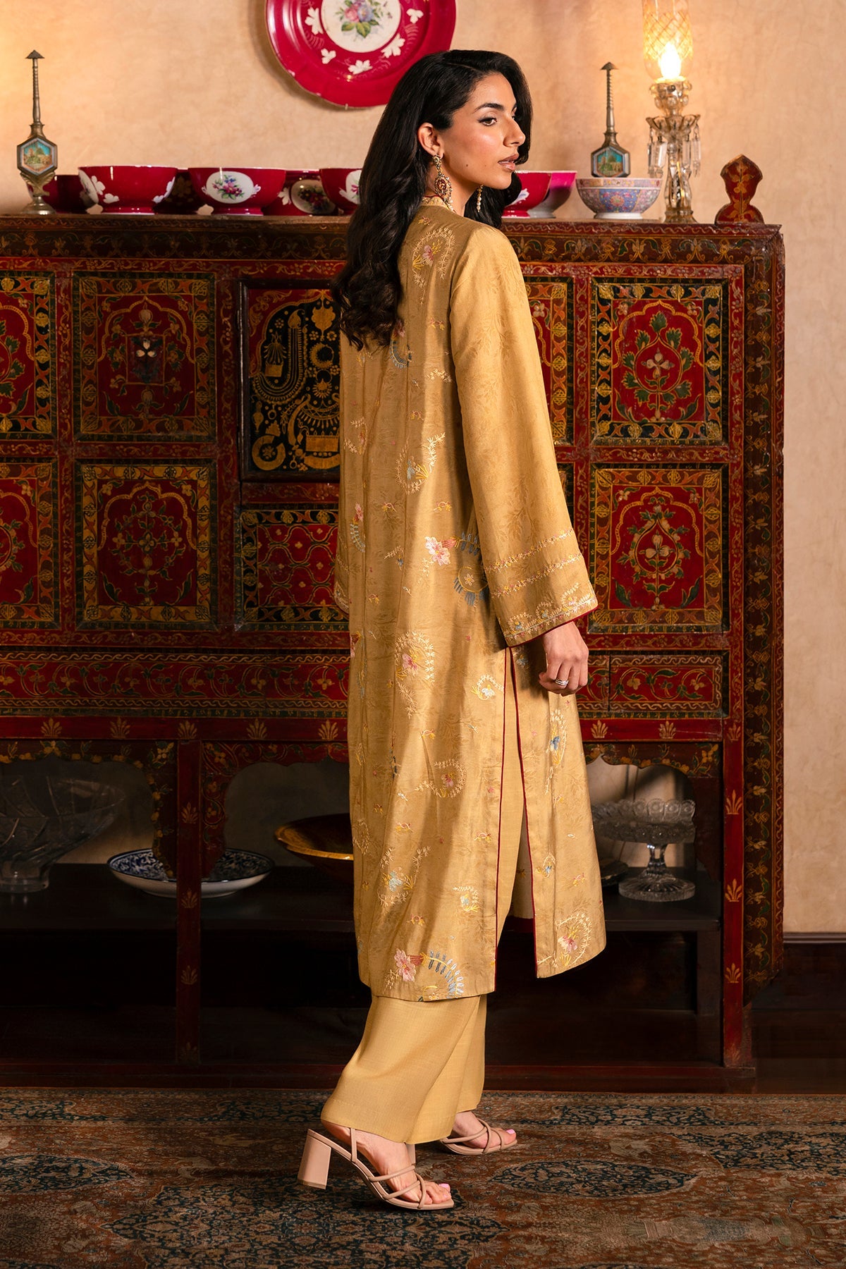 2 Piece - Printed & Embroidered Pure Silk Suit - MCP2010 - Shop Now at Kayseria