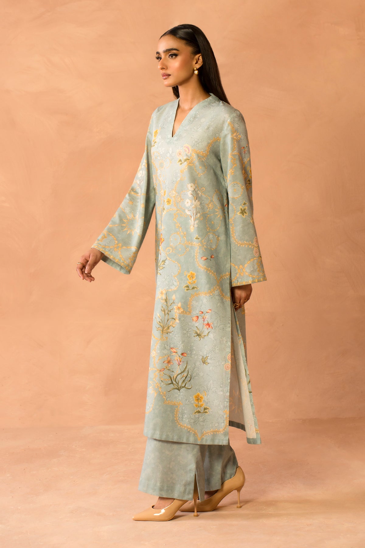 2 Piece - Printed Khaddar Suit - MCP2046-1