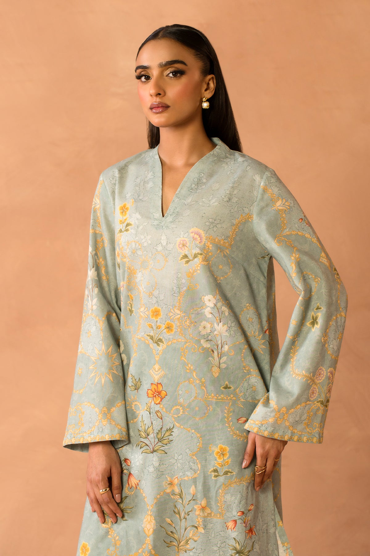 2 Piece - Printed Khaddar Suit - MCP2046-1