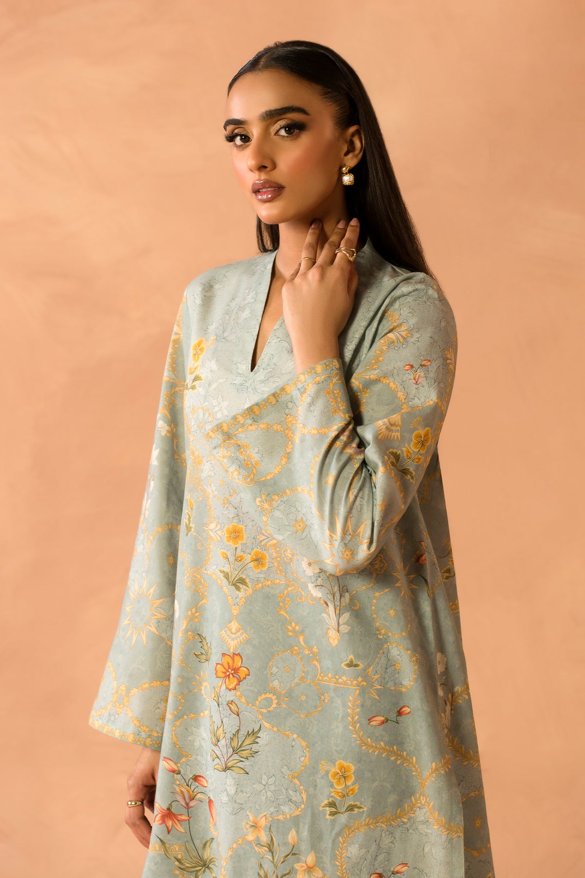 2 Piece - Printed Khaddar Suit - MCP2046-1