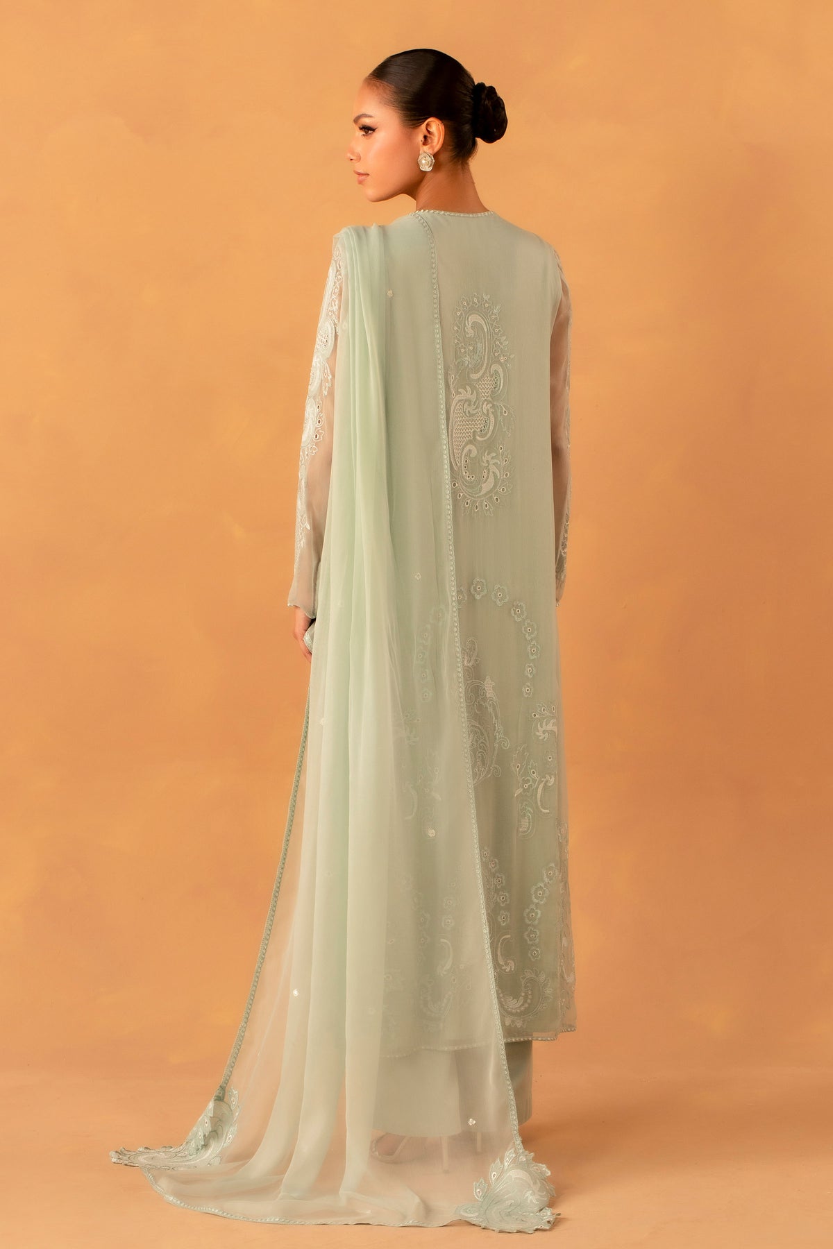 BEMBERG CHIFFON | EMBROIDERED