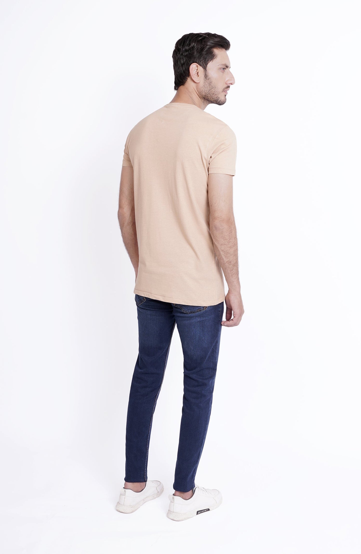 Henley Tee In Beige