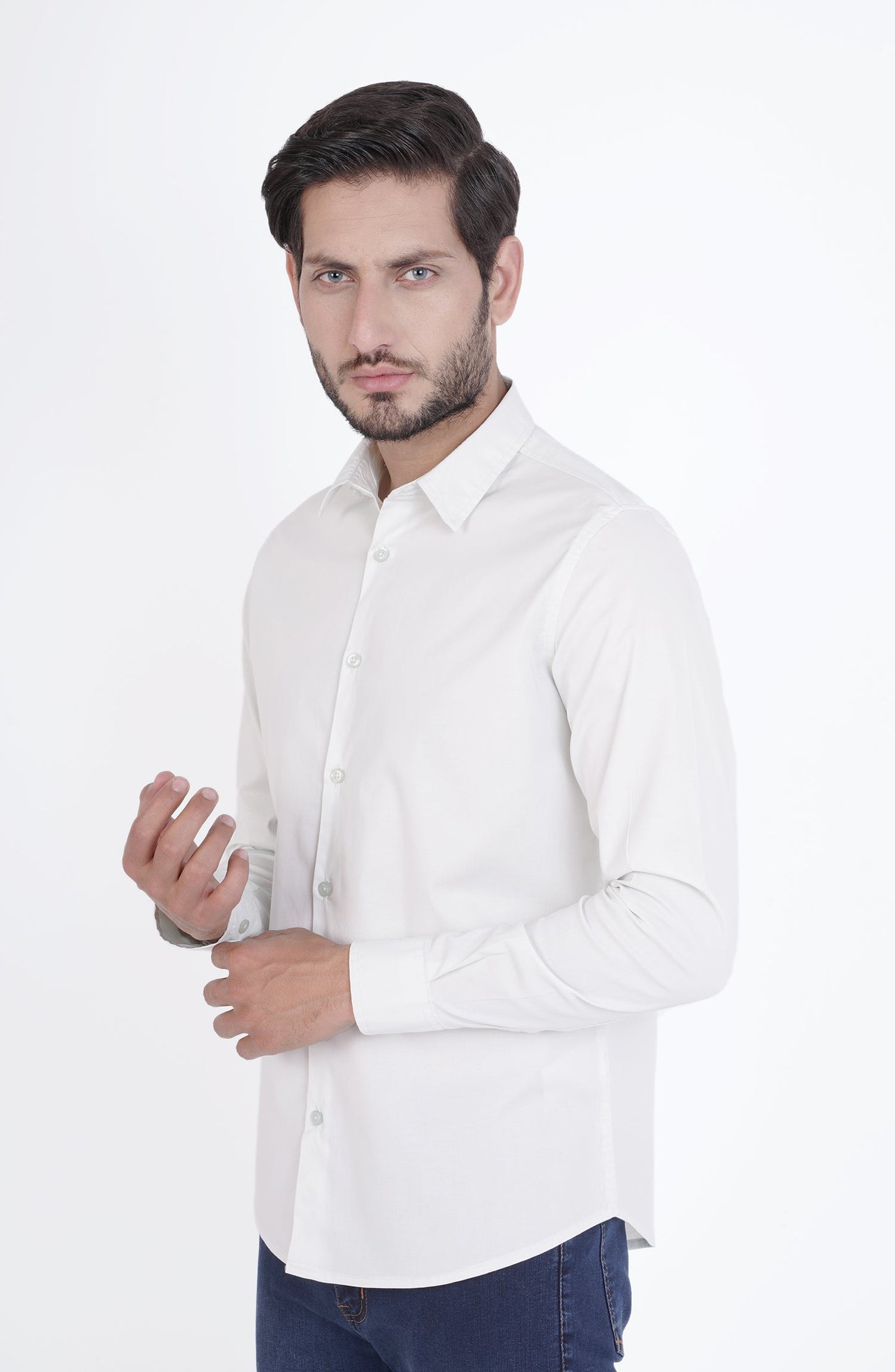Slim Fit Shirt In Popline
