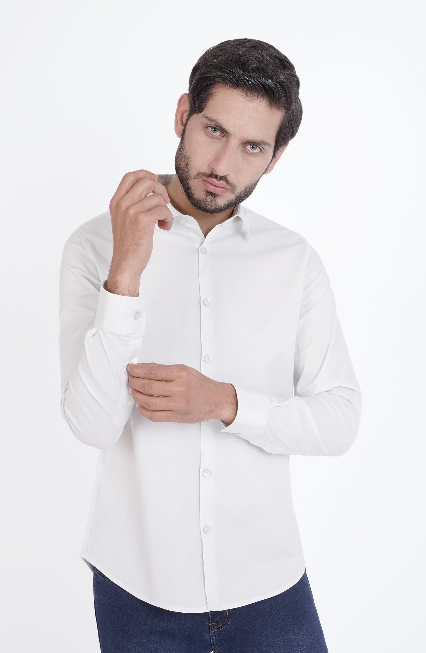 Slim Fit Shirt In Popline