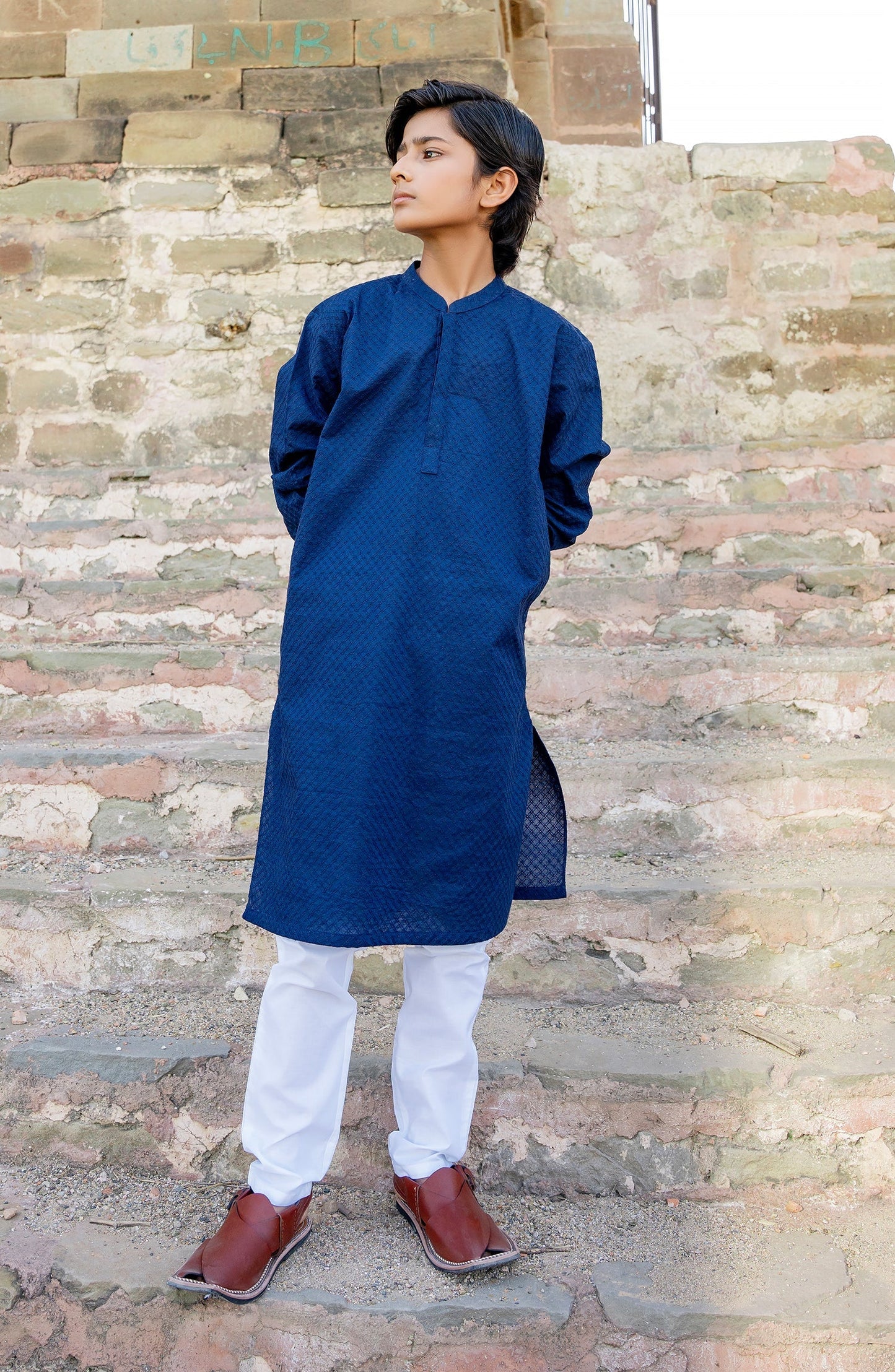 Boys Shiffili Emb Kurta
