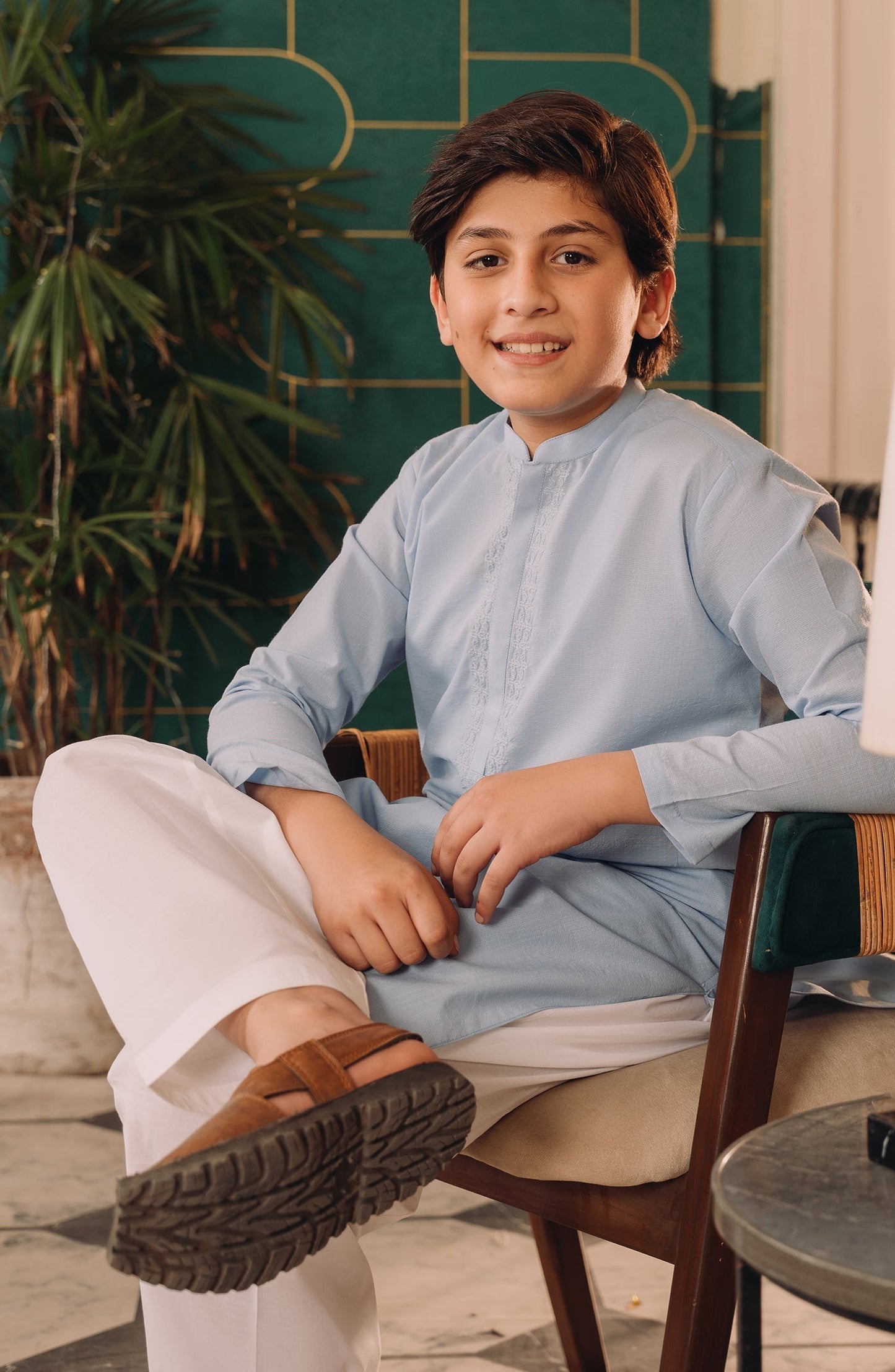 Cotton Chambery Boys Kurta